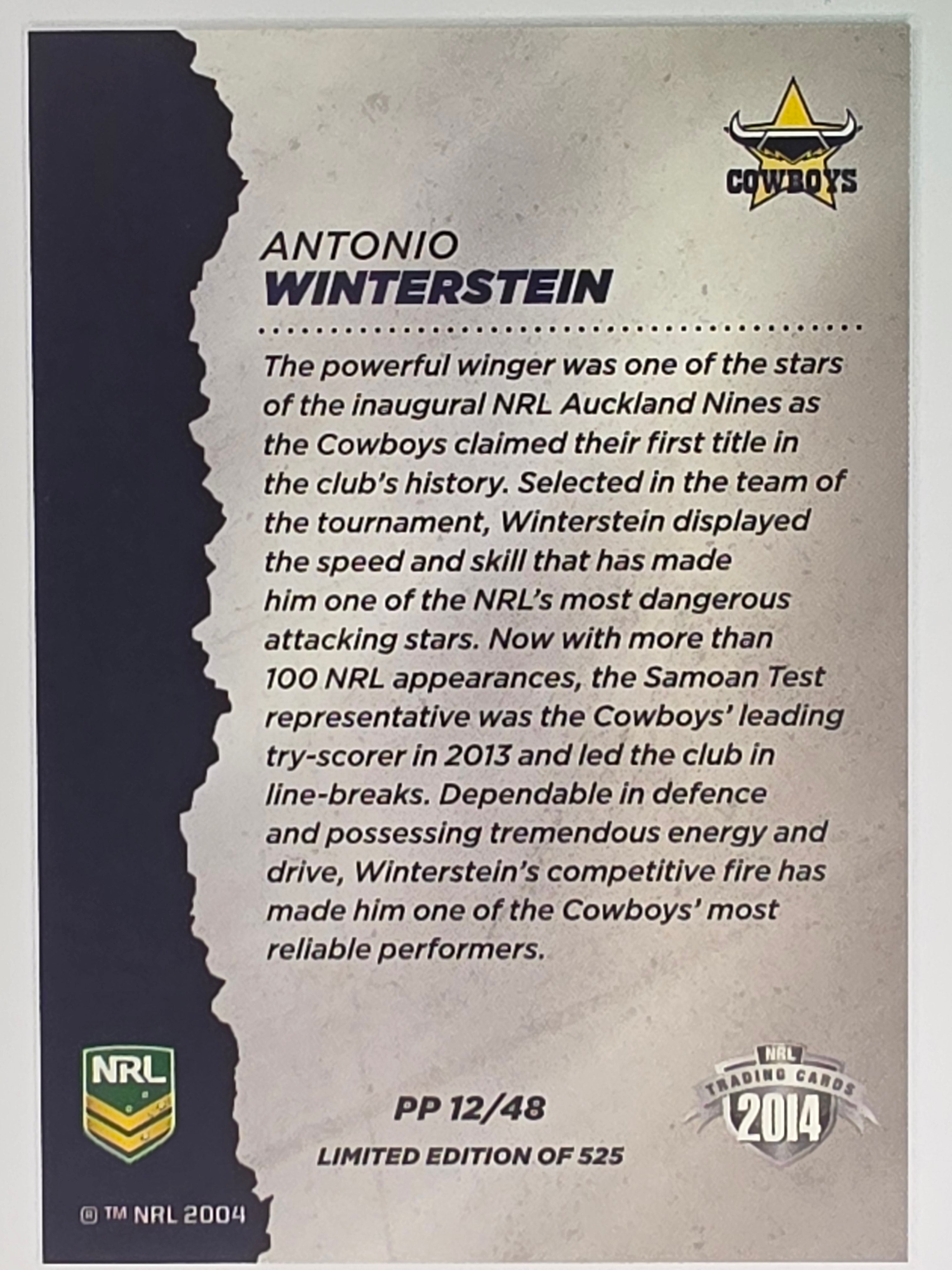 NRL 2014 Elite | Pride & Passion #PP12 Antonio Winterstein Nort Queensland Cowboys