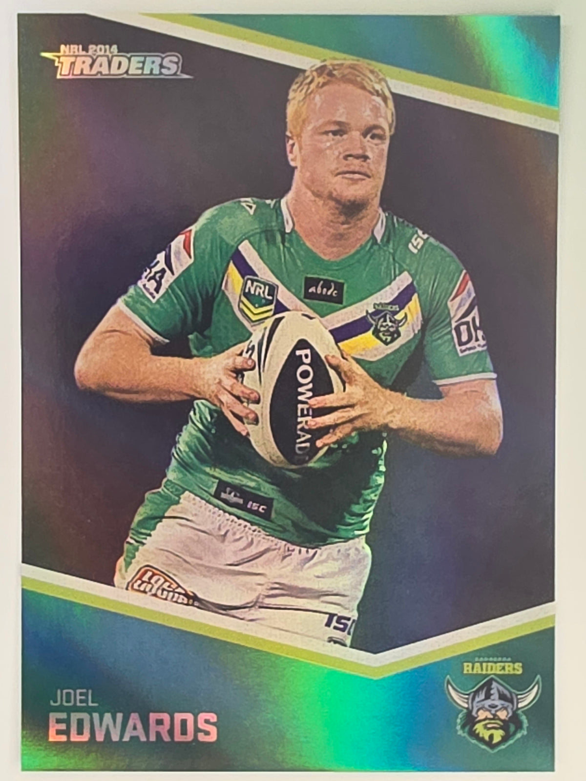 NRL 2014 Traders Black Parallel #P25 Joel Edwards Canberra Raiders