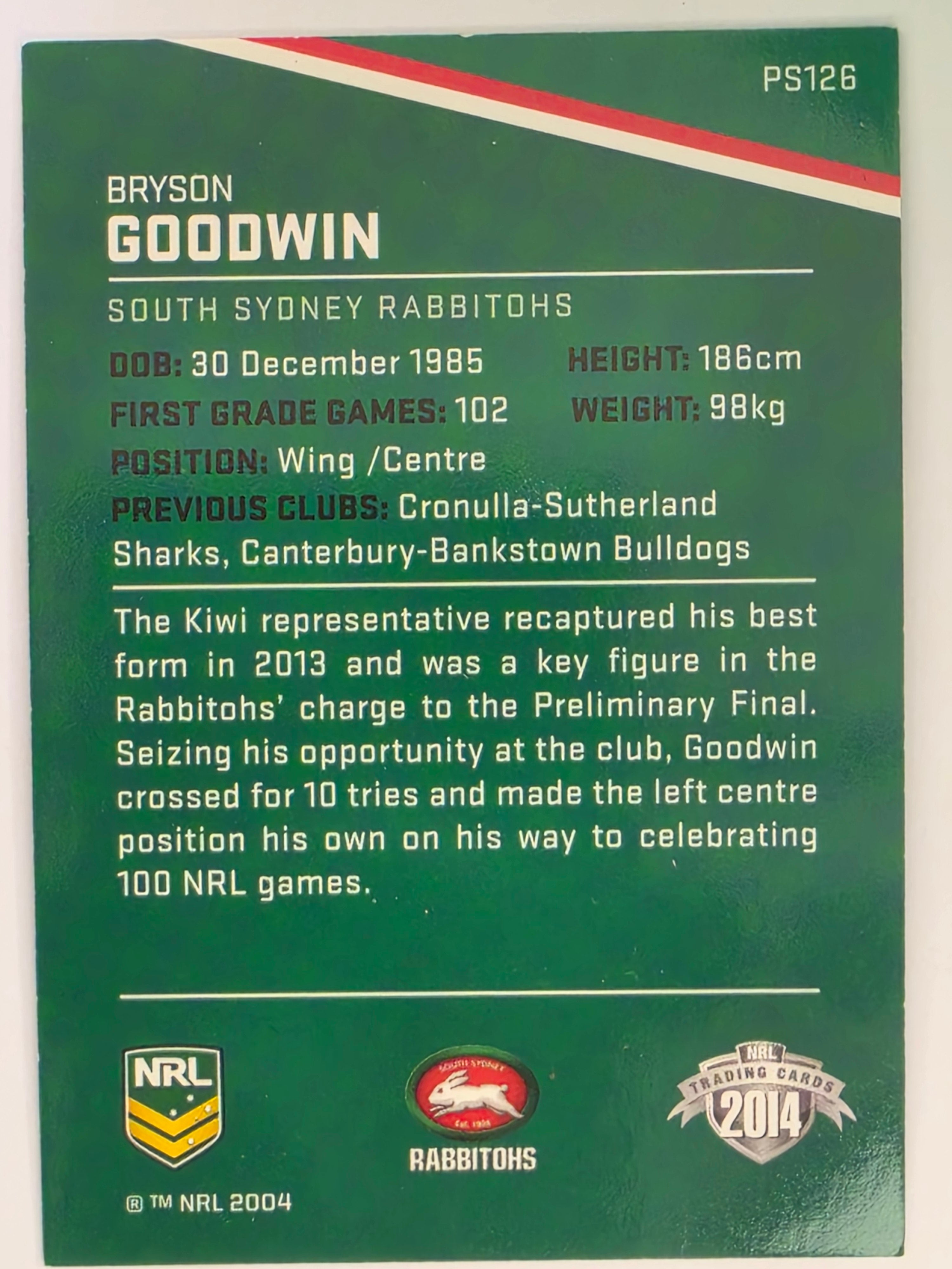 NRL 2014 Traders Black Parallel #P126 Bryson Goodwin South Sydney Rabbitohs