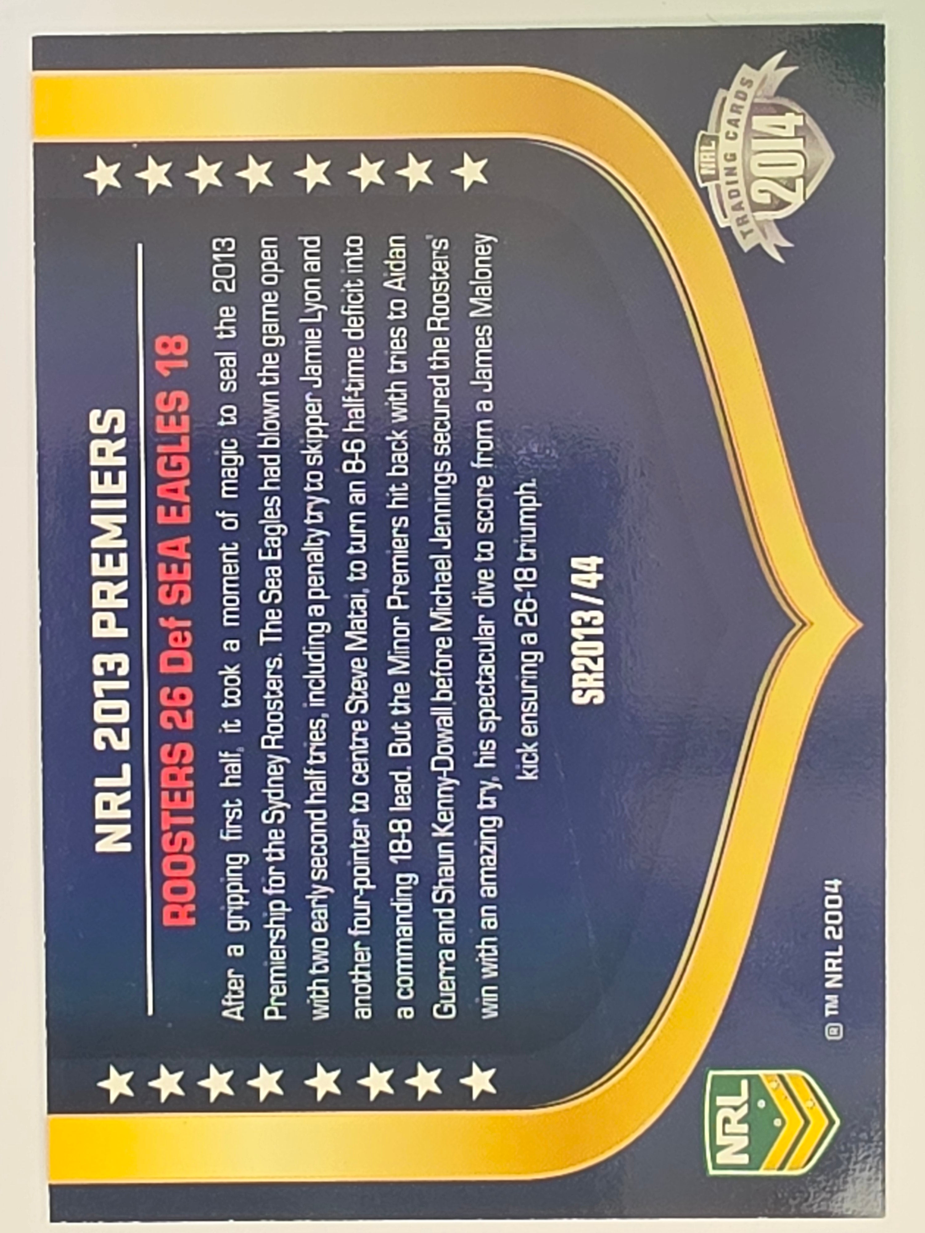 NRL 2014 Traders | Season to Remember #SR2013/44 | Roosters Premiership Card