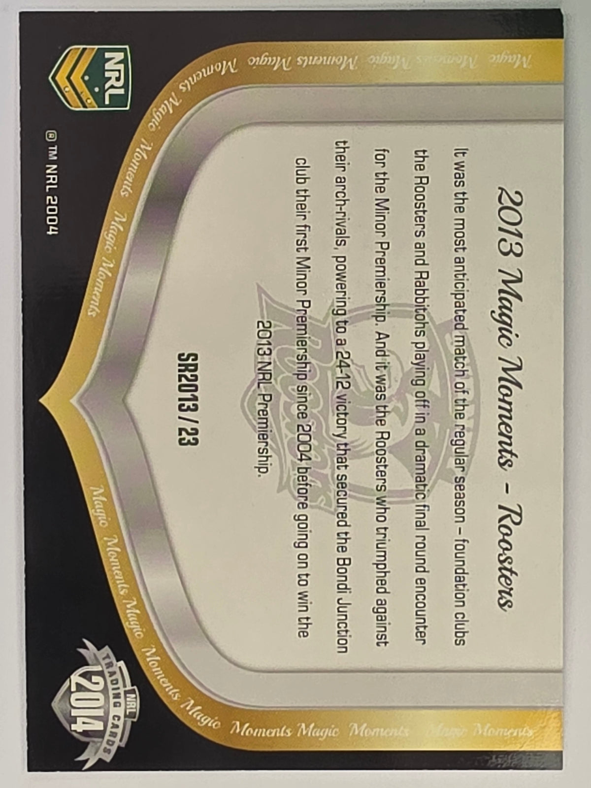 NRL 2014 Traders | Season to Remember #SR2013/23 | Sydney Roosters