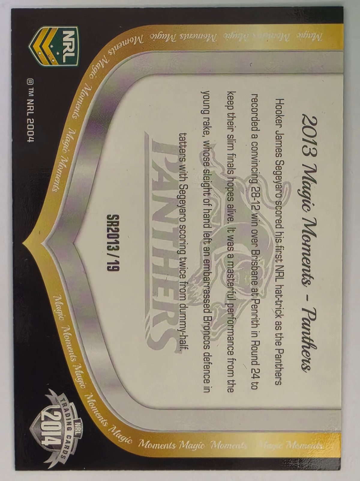 NRL 2014 Traders | Season to Remember #SR2013/19 | Penrith Panthers