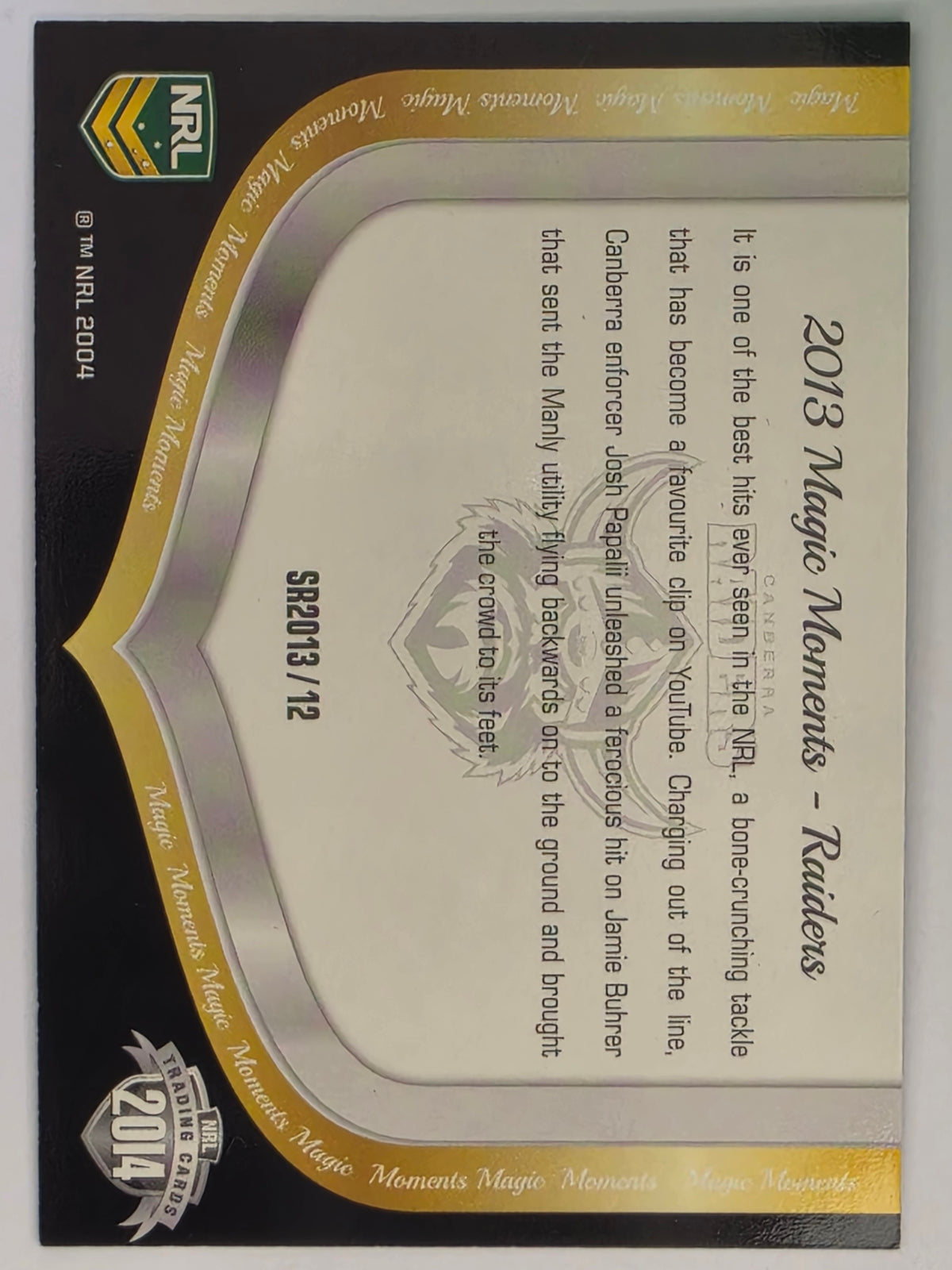 NRL 2014 Traders | Season to Remember #SR2013/12 | Canberra Raiders