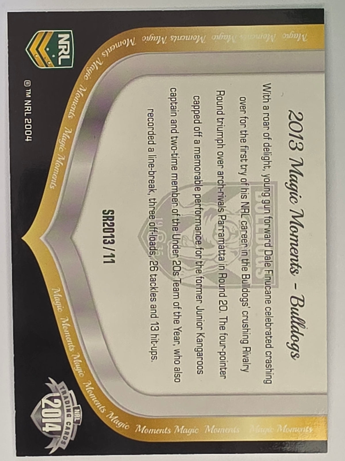 NRL 2014 Traders | Season to Remember #SR2013/11 | Canterbury Bankstown Bulldogs