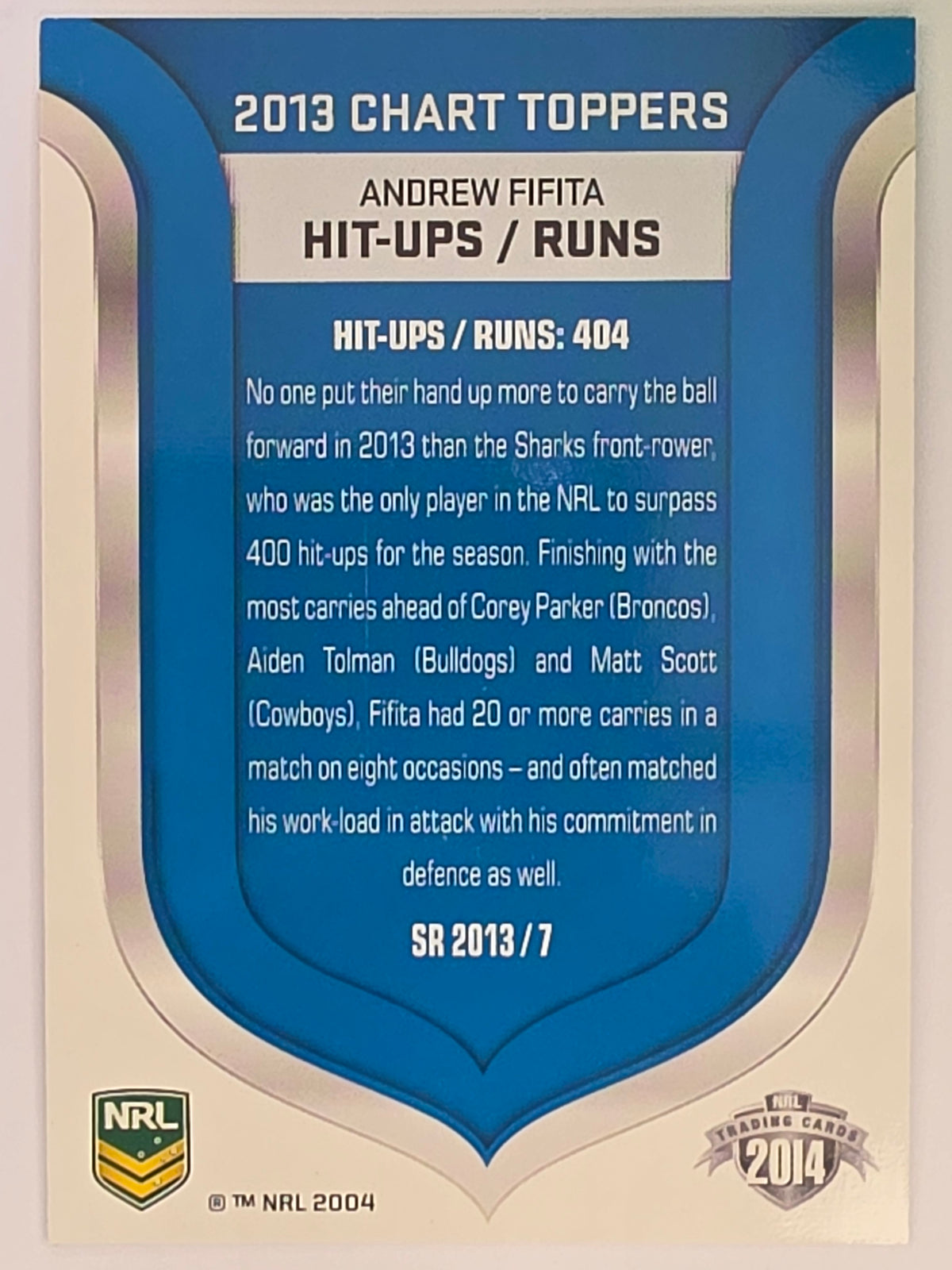 NRL 2014 Traders | Season to Remember #SR2013/7 | Andrew Fifita | Cronulla Sutherland Sharks