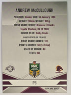 NRL 2013 Elite | Silver Parallel #P5 | Andrew McCullough | Brisbane Broncos