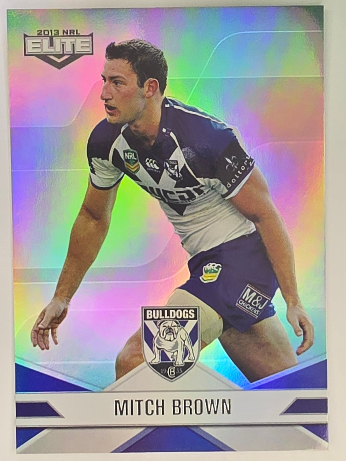 NRL 2013 Elite | Silver Parallel #P11 | Mitch Brown | Canterbury Bankstown Bulldogs