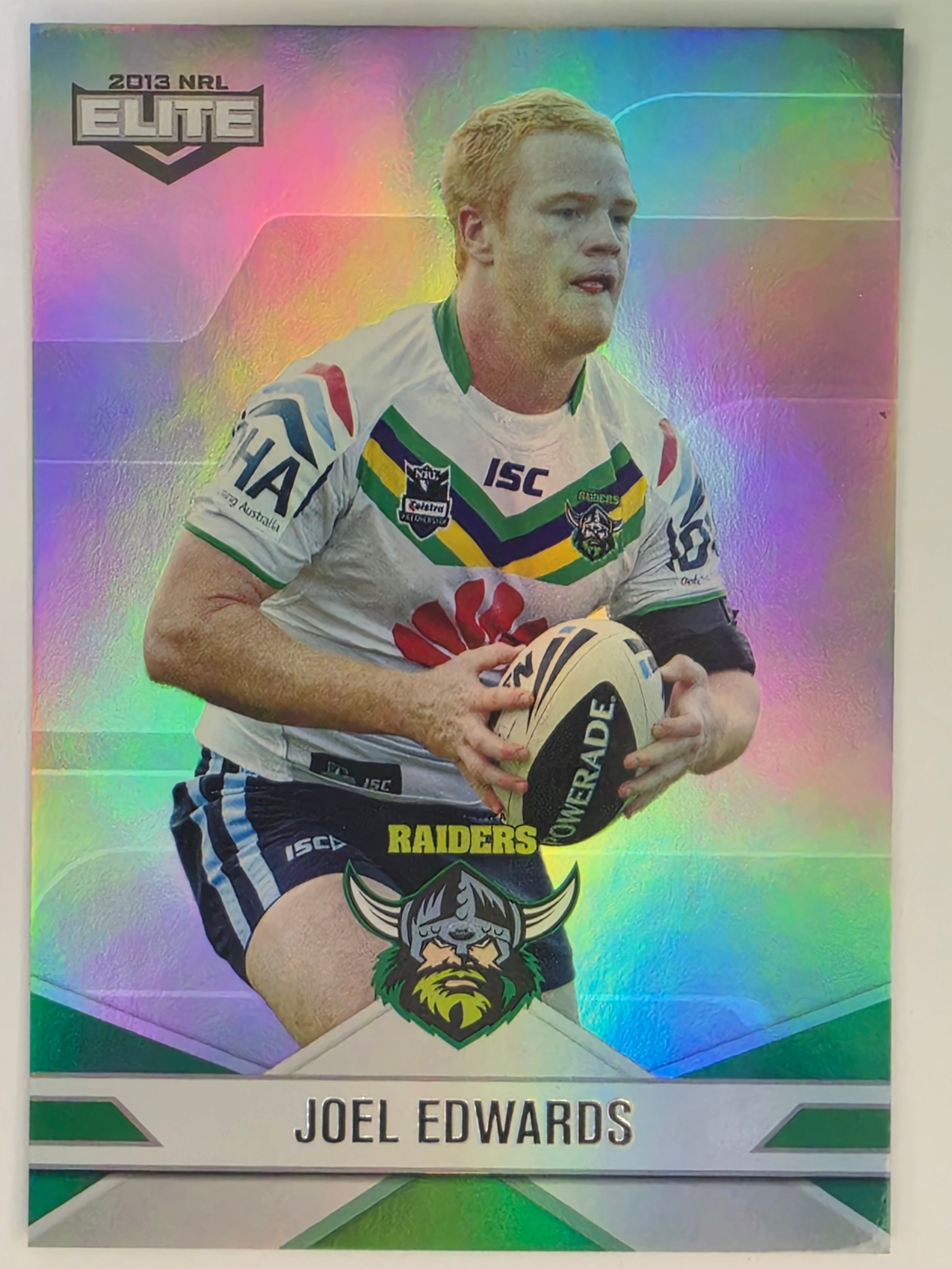 NRL 2013 Elite | Silver Parallel #P21 | Joel Edwards | Canberra Raiders