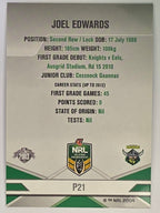 NRL 2013 Elite | Silver Parallel #P21 | Joel Edwards | Canberra Raiders