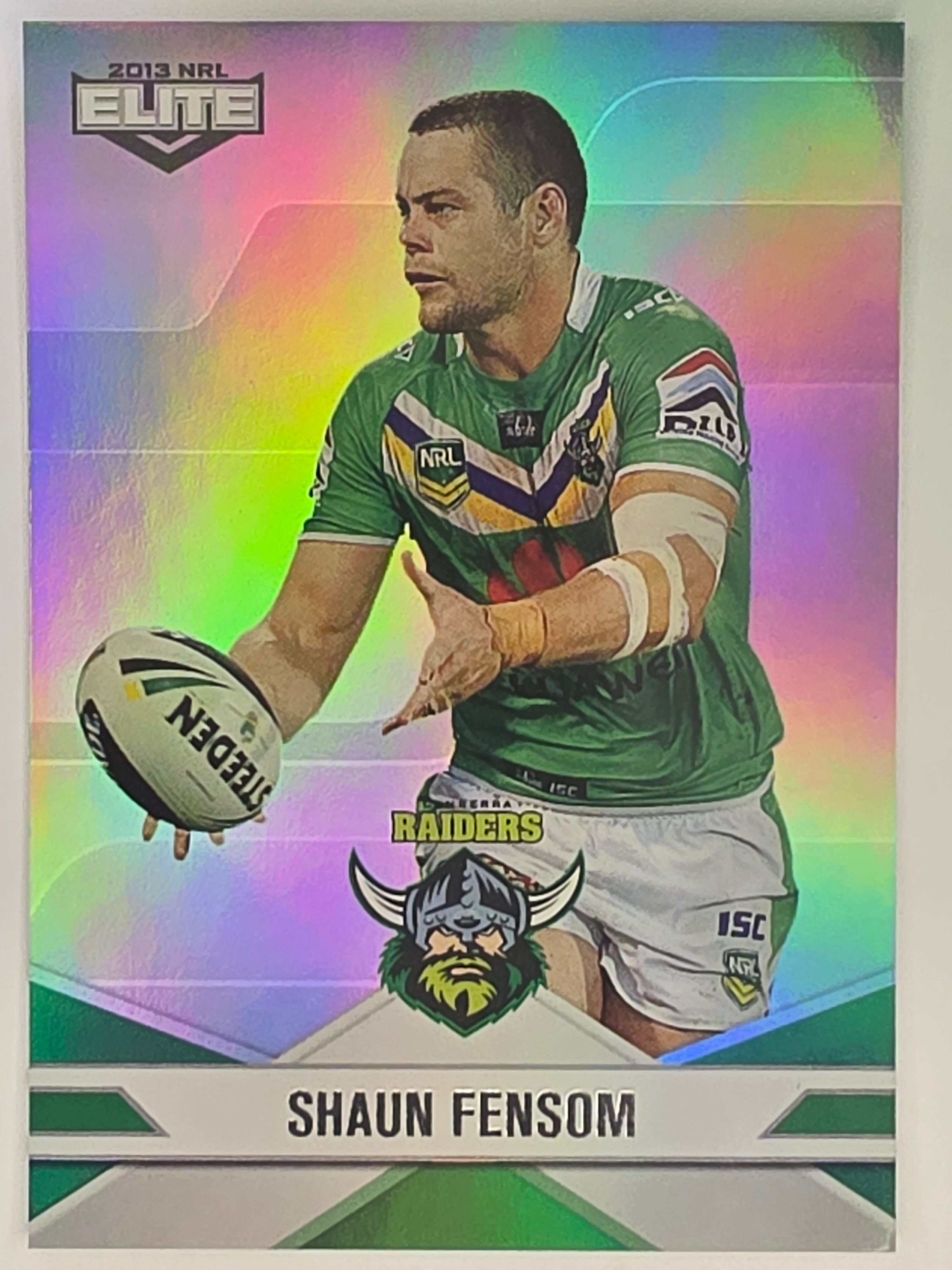 NRL 2013 Elite | Silver Parallel #P22 | Shaun Fensom | Canberra Raiders