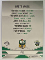 NRL 2013 Elite | Silver Parallel #P25 | Brett White | Canberra Raiders