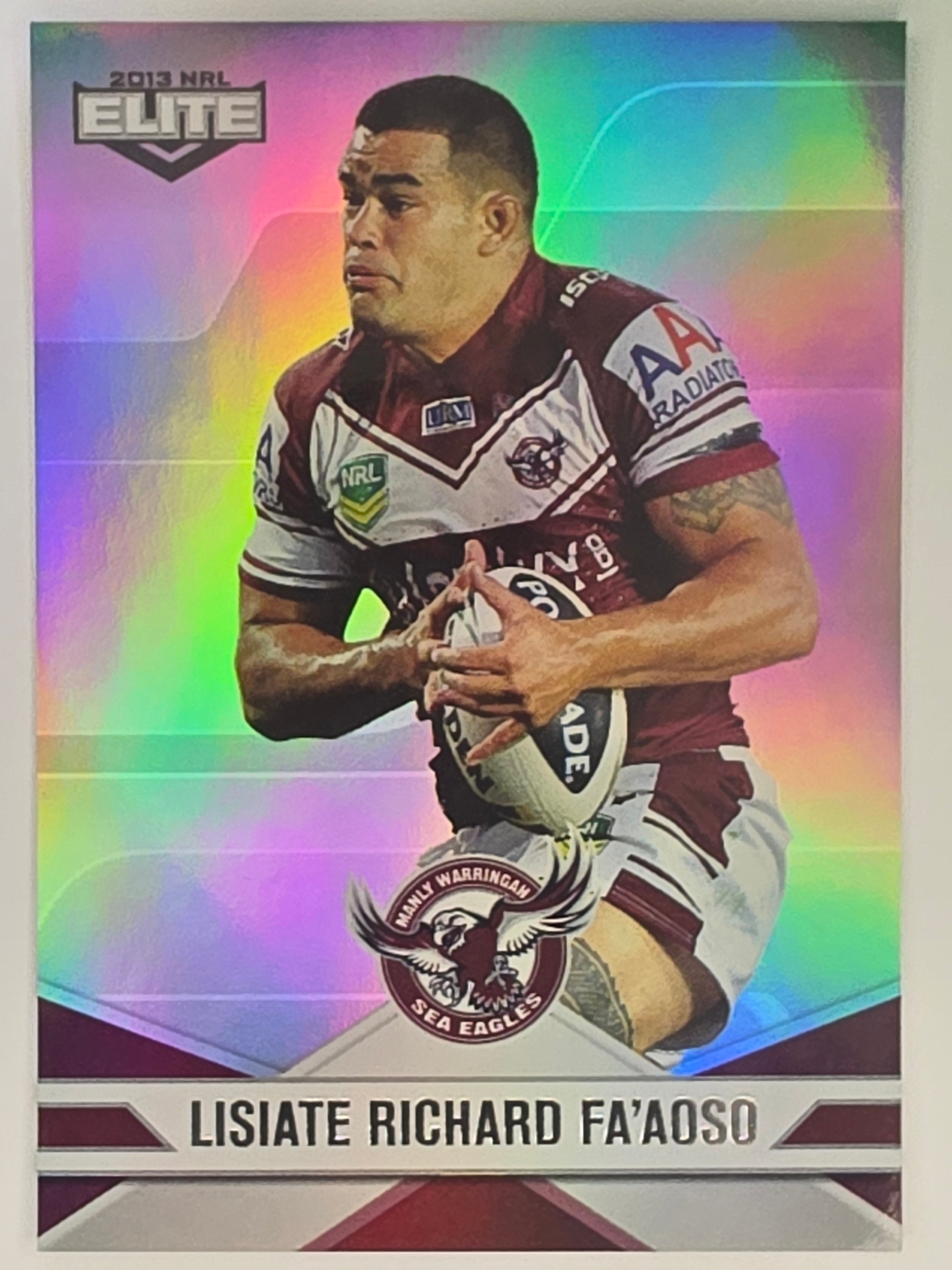 NRL 2013 Elite | Silver Parallel #P49 | Lisiate Fa’aoso | Manly Warringah Sea Eagles