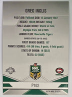 NRL 2013 Elite | Silver Parallel #P102 | Greg Inglis | South Sydney Rabbitohs