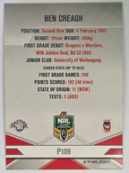 NRL 2013 Elite | Silver Parallel #P109 | Ben Creagh | St George Illawarra Dragons