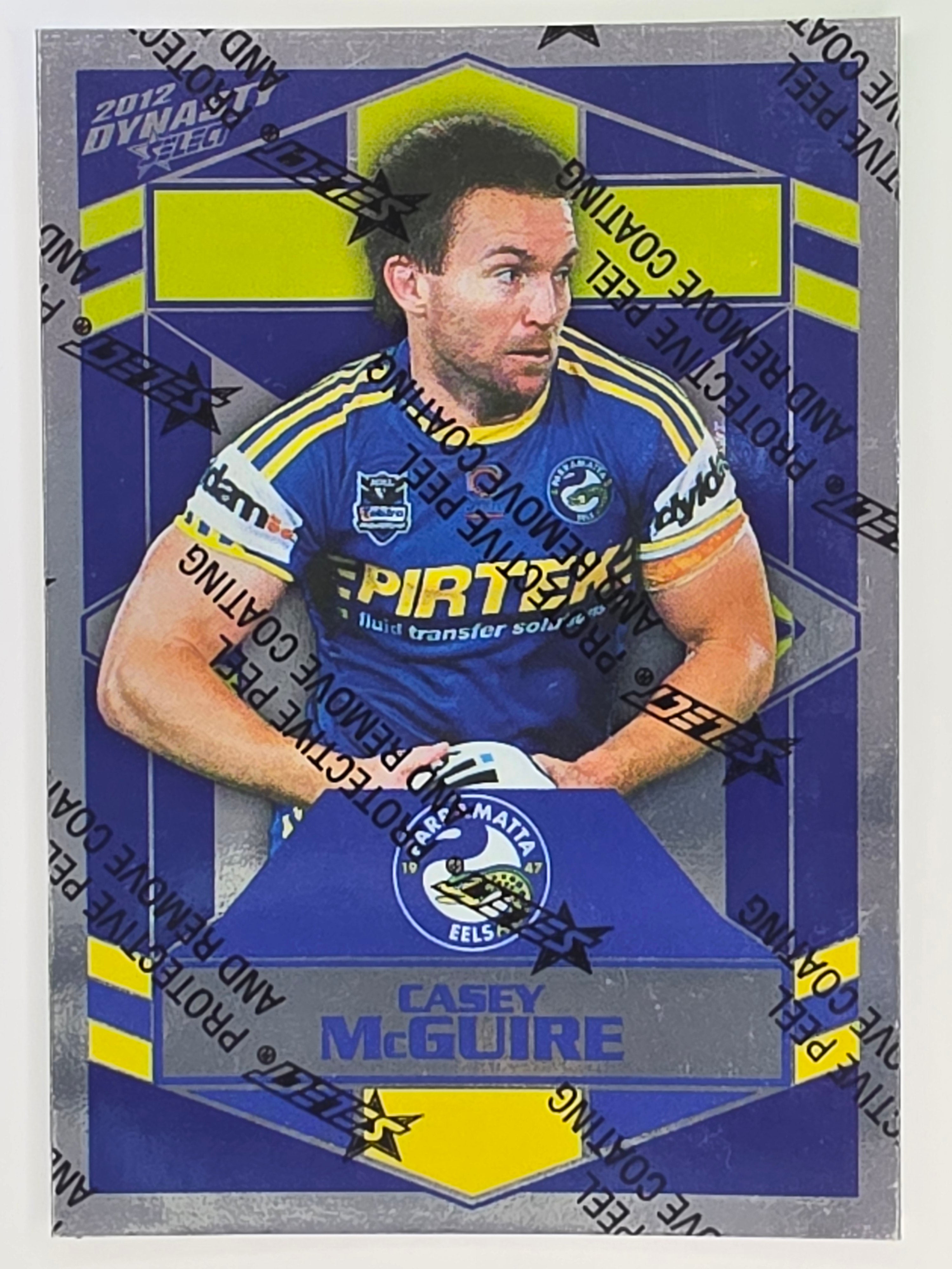 NRL 2012 Dynasty Silver Parallel #SP119 Casey McGuire Parramatta Eels