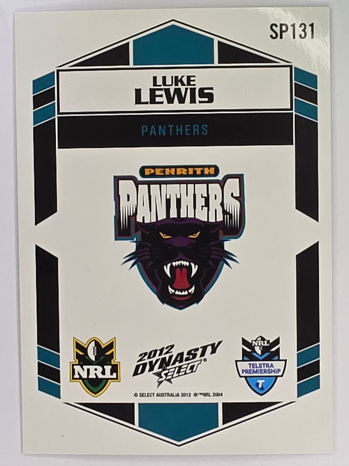 NRL 2012 Dynasty Silver Parallel #SP131 Luke Lewis Penrith Panthers