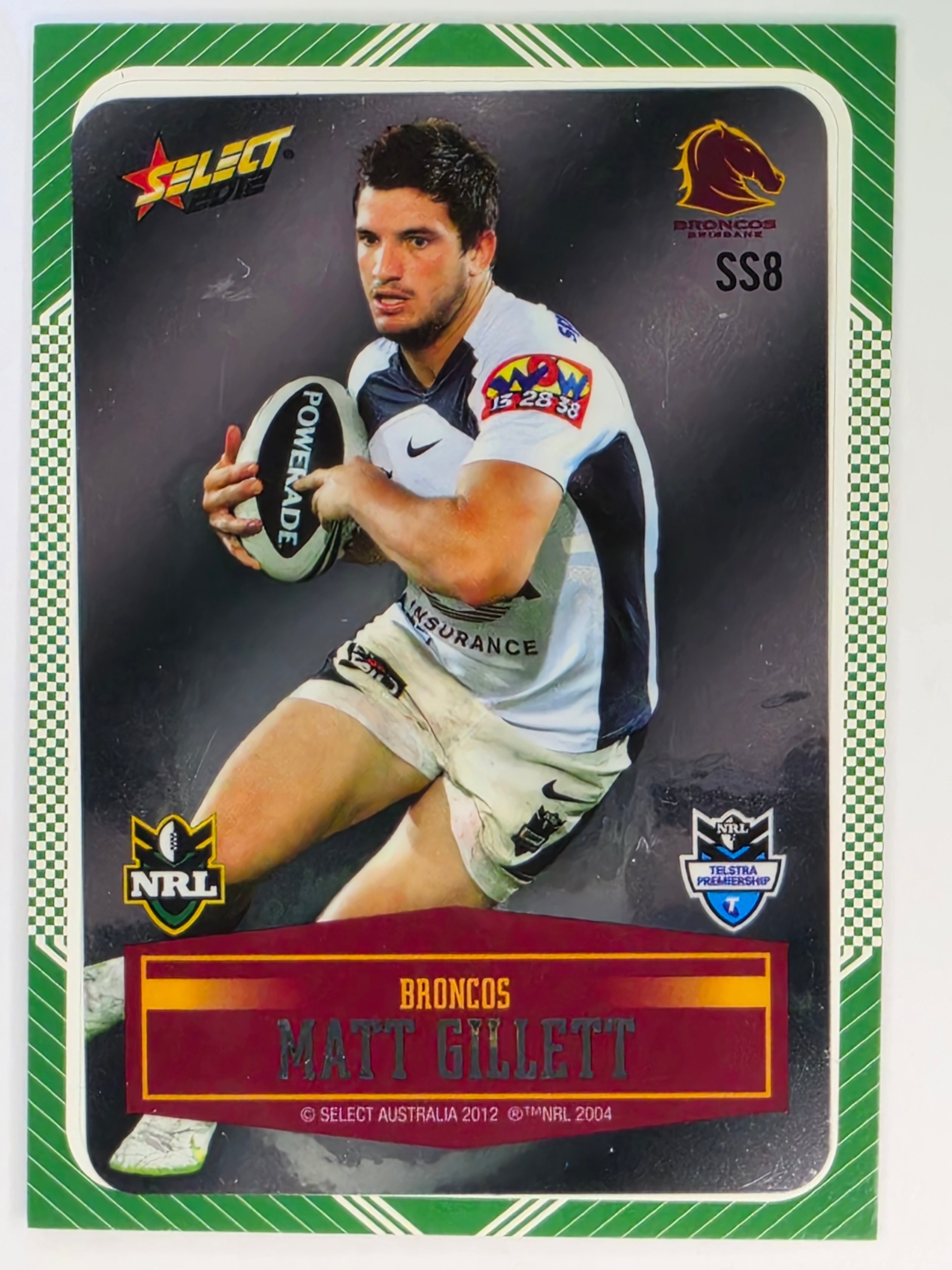 NRL 2012 Champions Peeled Parallel Card #8 Matt Gillett Brisbane Broncos