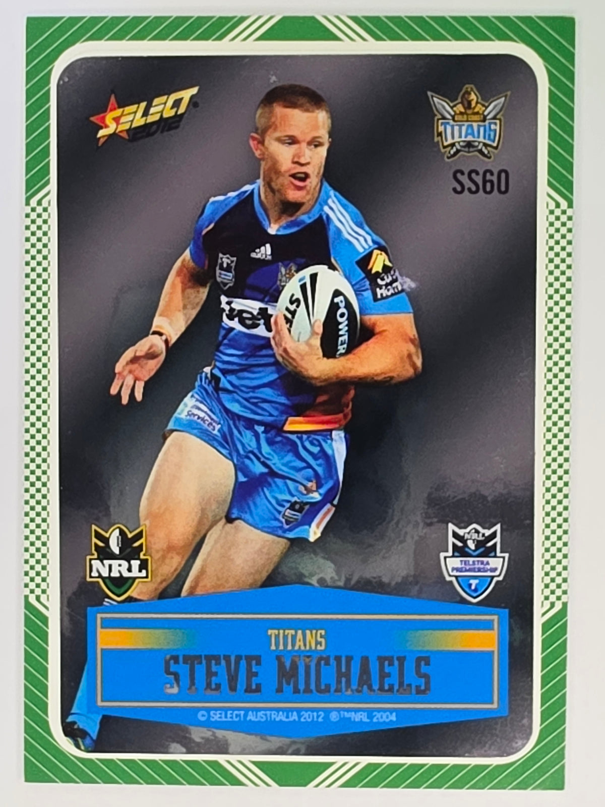 NRL 2012 Champions Peeled Parallel Card #60 Steve Michaels Gold Coast Titans