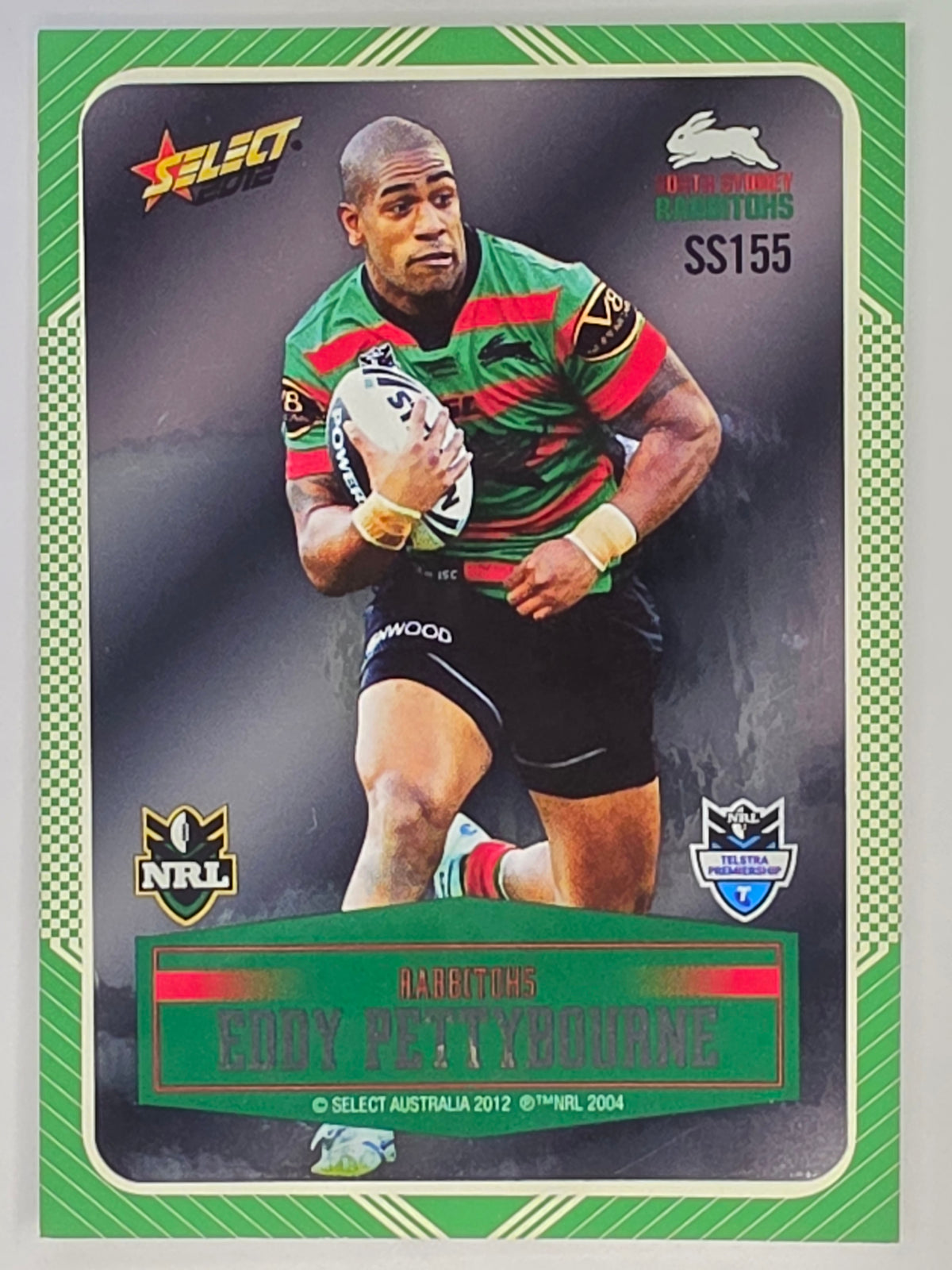 NRL 2012 Champions Peeled Parallel Card #155 Eddy Pettybourne South Sydney Rabbitohs