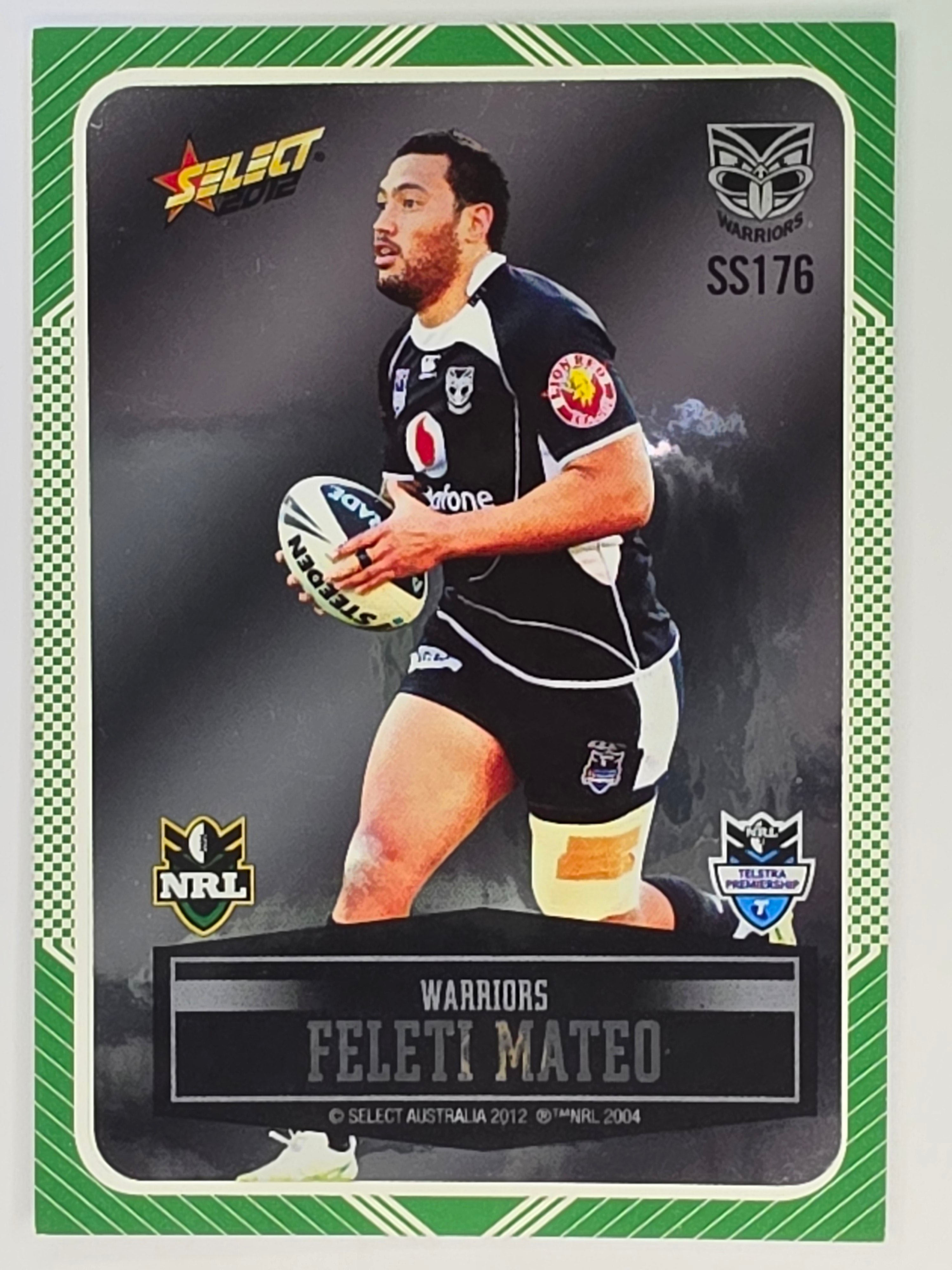 NRL 2012 Champions Peeled Parallel Card #176 Feleti Mateo New Zealand Warriors