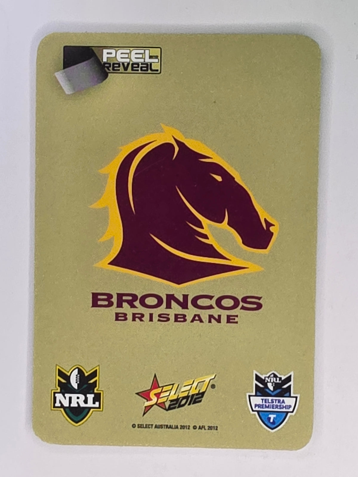 NRL 2012 Champions Gold Parallel Card #12 Josh McGuire Brisbane Broncos