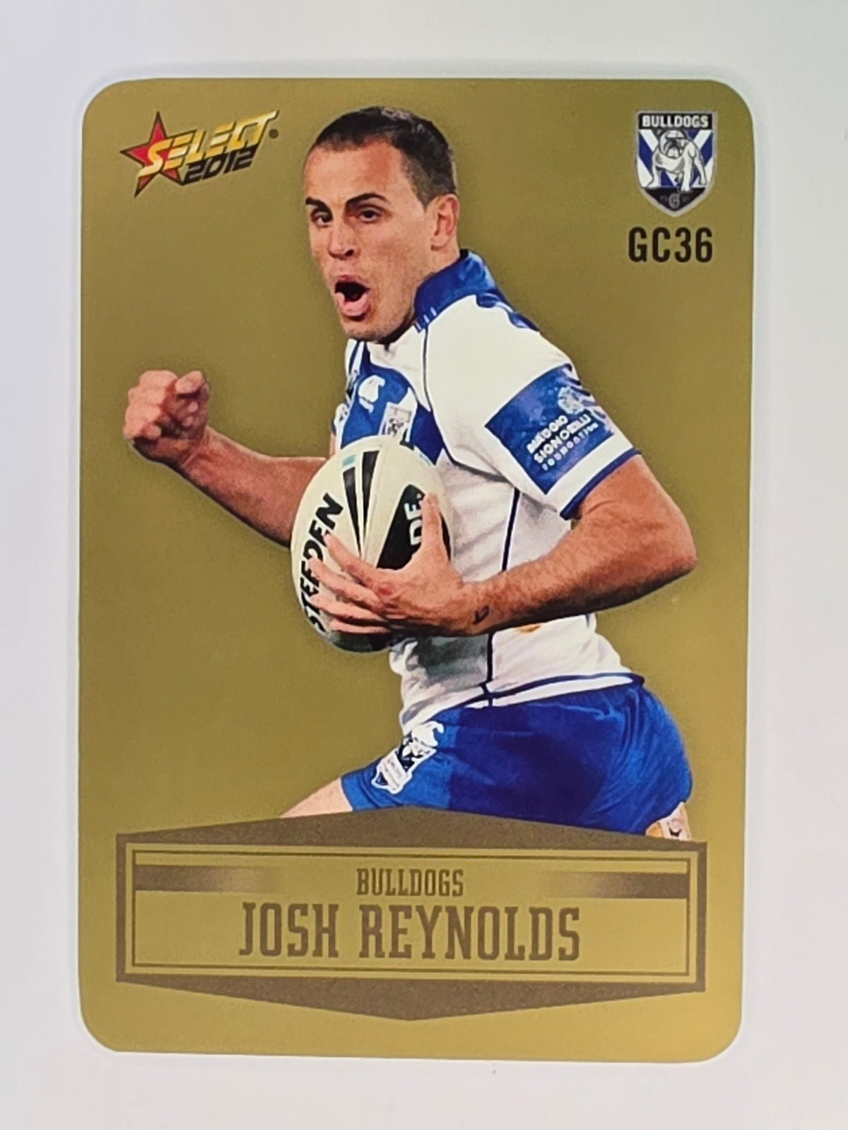 NRL 2012 Champions Gold Parallel Card #36 Josh Reynolds Canterbury Bankstown Bulldogs