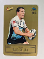 NRL 2012 Champions Gold Parallel Card #38 Paul Gallen Cronulla Sutherland Sharks