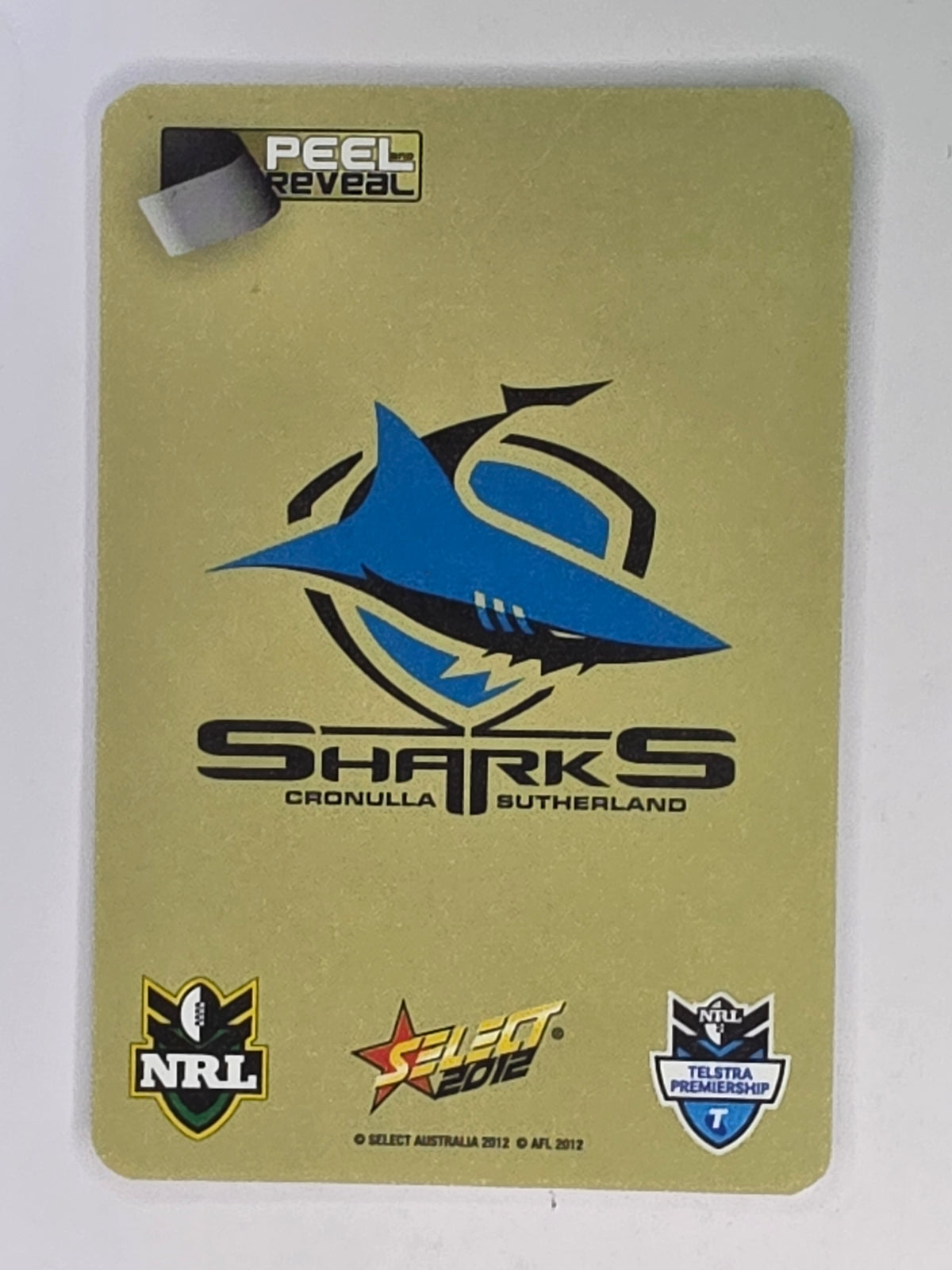 NRL 2012 Champions Gold Parallel Card #38 Paul Gallen Cronulla Sutherland Sharks