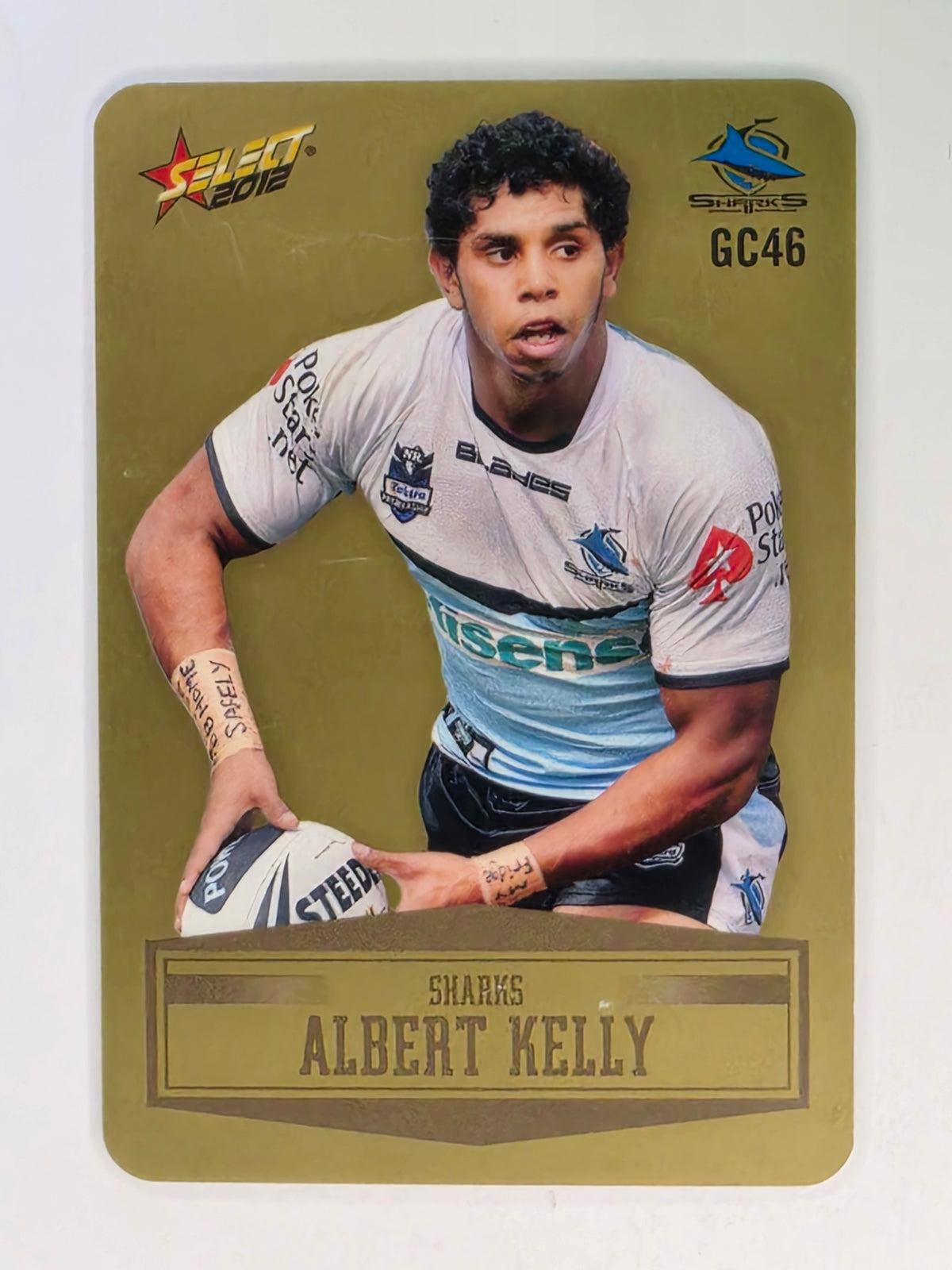 NRL 2012 Champions Gold Parallel Card #46 Albert Kelly Cronulla Sutherland Sharks