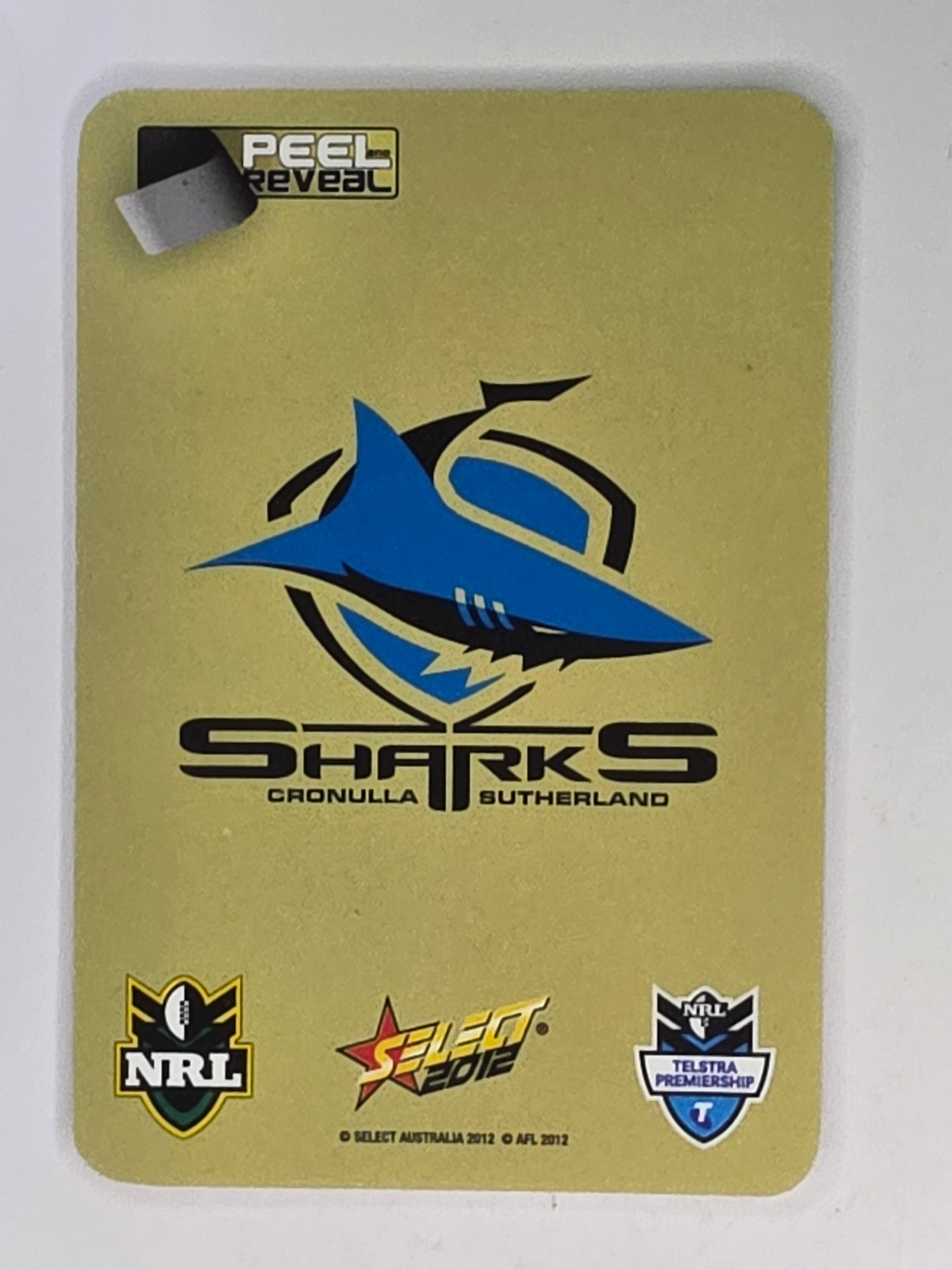 NRL 2012 Champions Gold Parallel Card #48 Stewart Mills Cronulla Sutherland Sharks