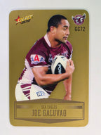 NRL 2012 Champions Gold Parallel Card #72 Joe Galuvao Manly Warringah Sea Eagles