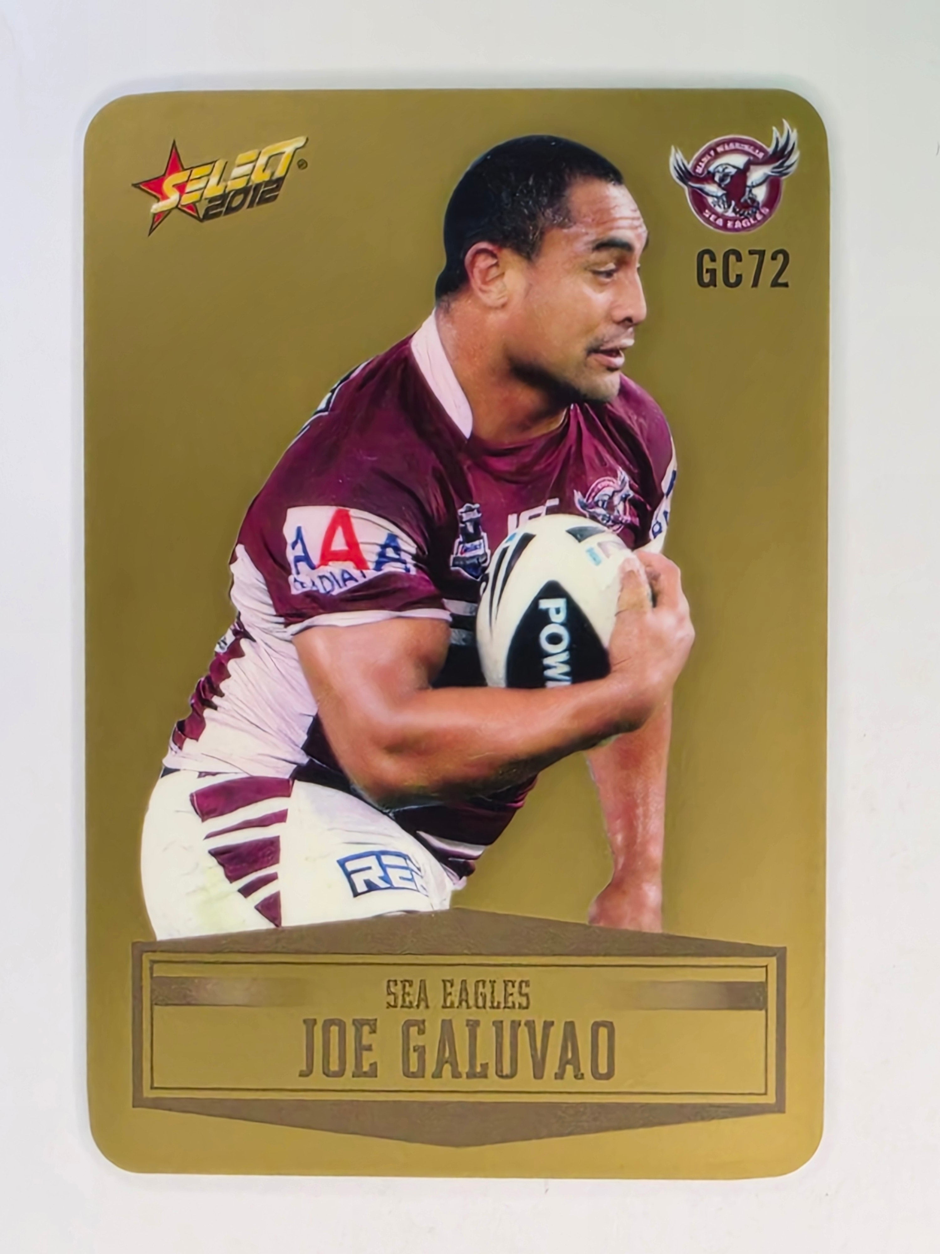 NRL 2012 Champions Gold Parallel Card #72 Joe Galuvao Manly Warringah Sea Eagles