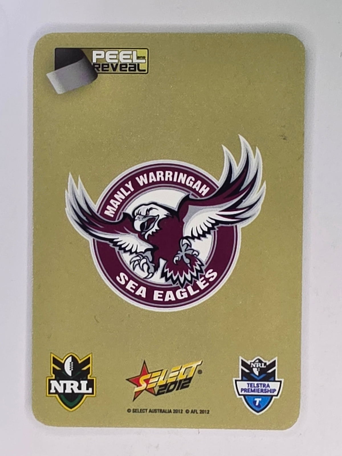NRL 2012 Champions Gold Parallel Card #72 Joe Galuvao Manly Warringah Sea Eagles