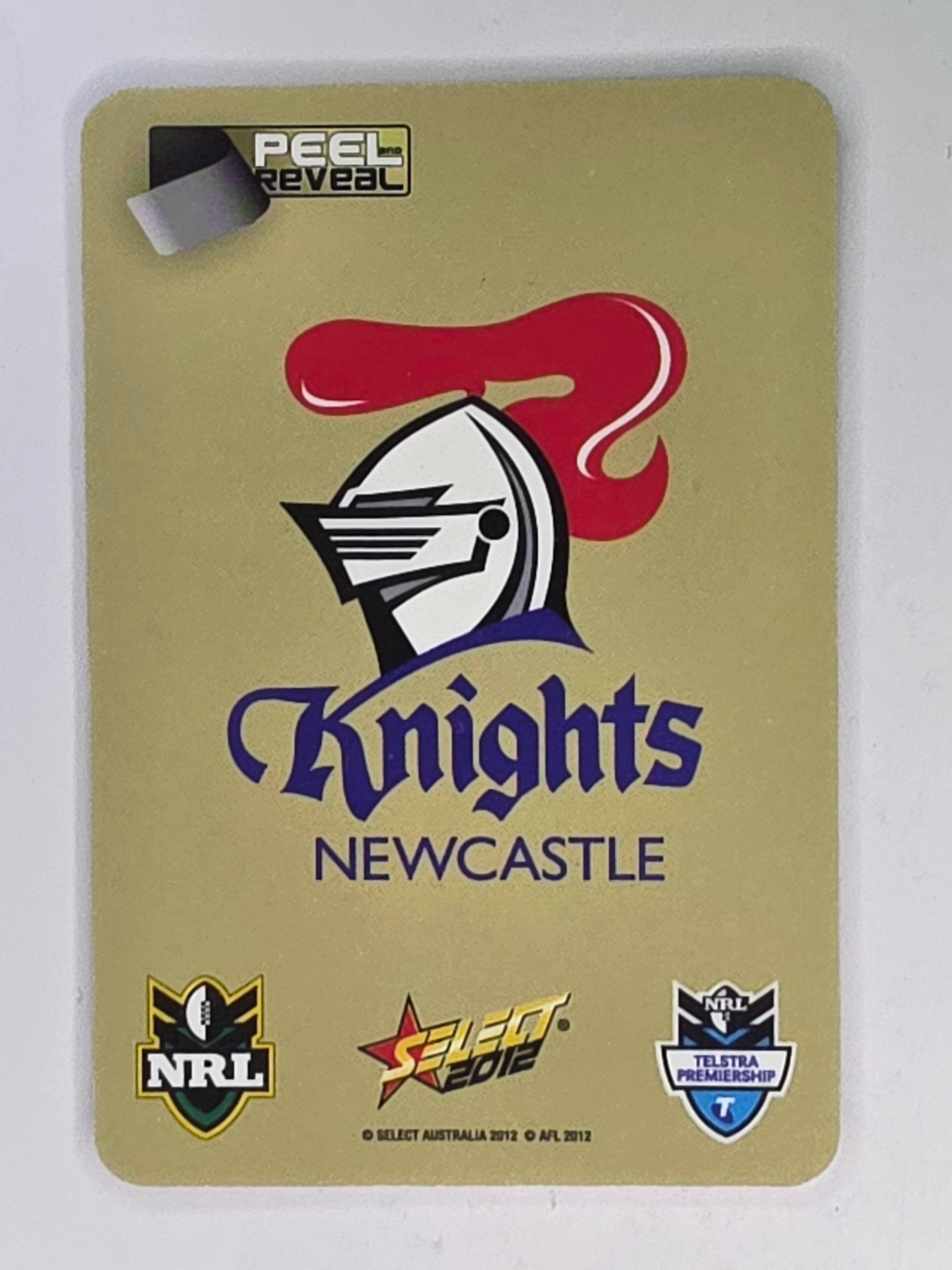 NRL 2012 Champions Gold Parallel Card #89 Akuila Uate Newcastle Knights