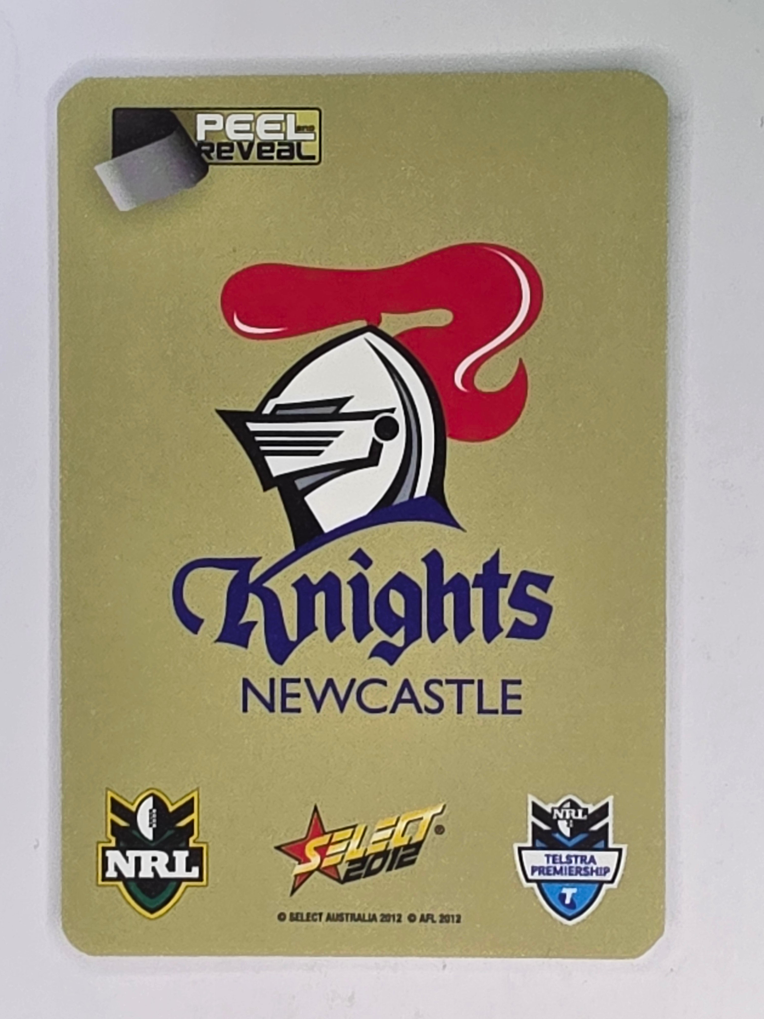 NRL 2012 Champions Gold Parallel Card #95 Ryan Stig Newcastle Knights