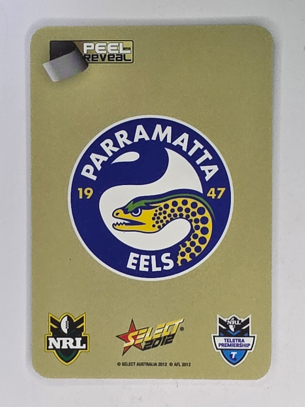 NRL 2012 Champions Gold Parallel Card #120 Ryan Morgan Parramatta Eels