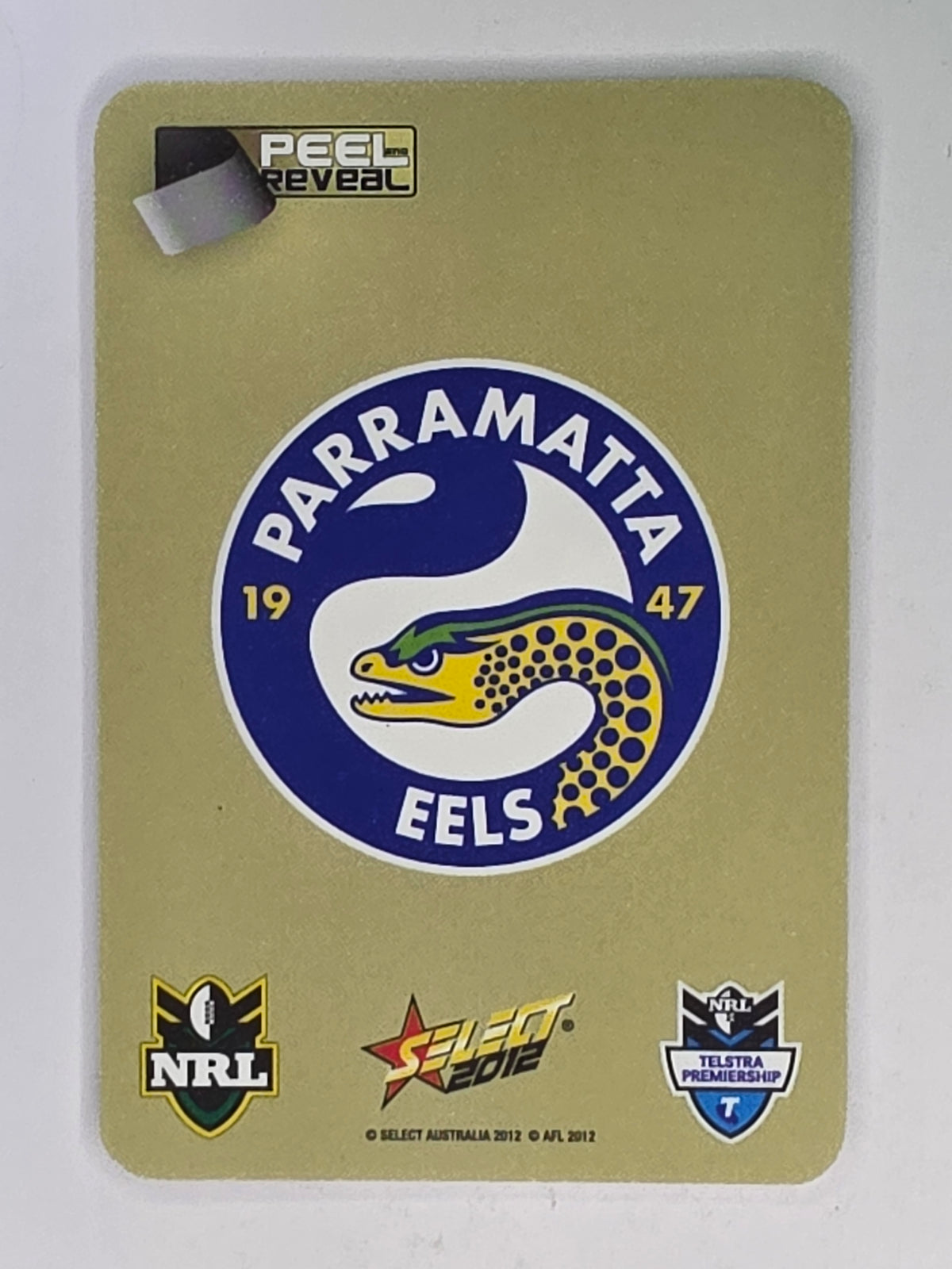 NRL 2012 Champions Gold Parallel Card #120 Ryan Morgan Parramatta Eels