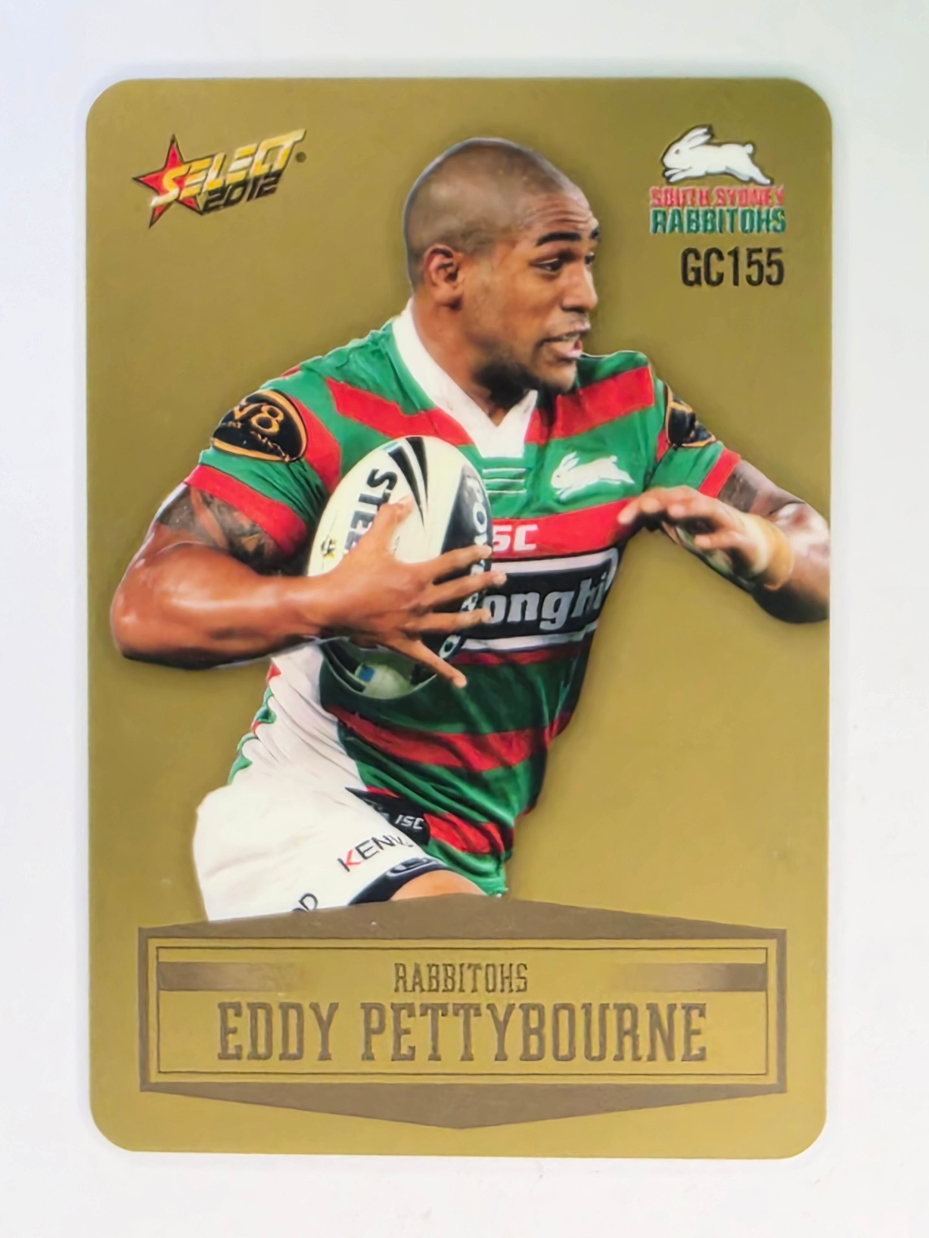 NRL 2012 Champions Gold Parallel Card #155 Eddy Pettybourne South Sydney Rabbitohs