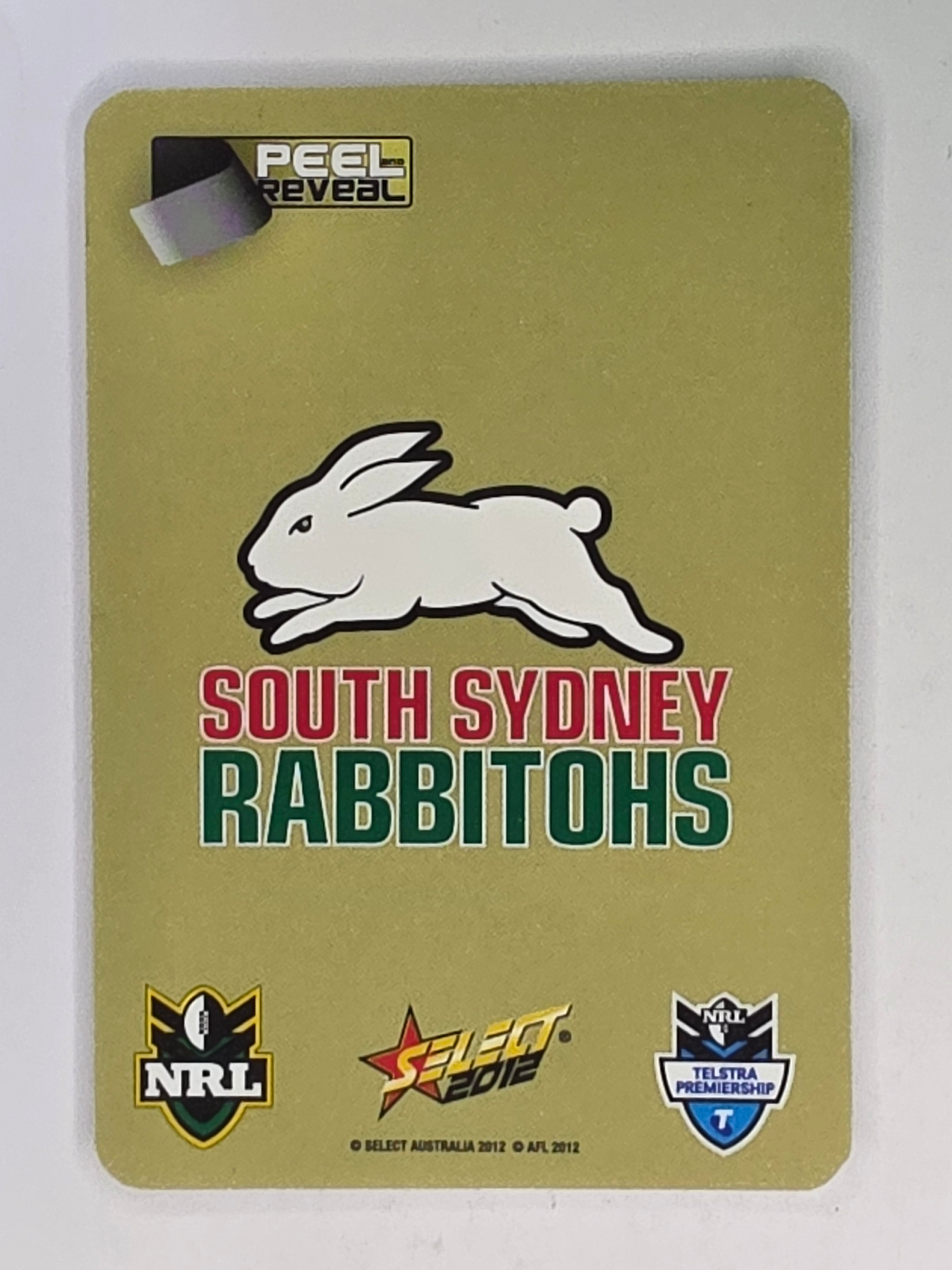 NRL 2012 Champions Gold Parallel Card #155 Eddy Pettybourne South Sydney Rabbitohs