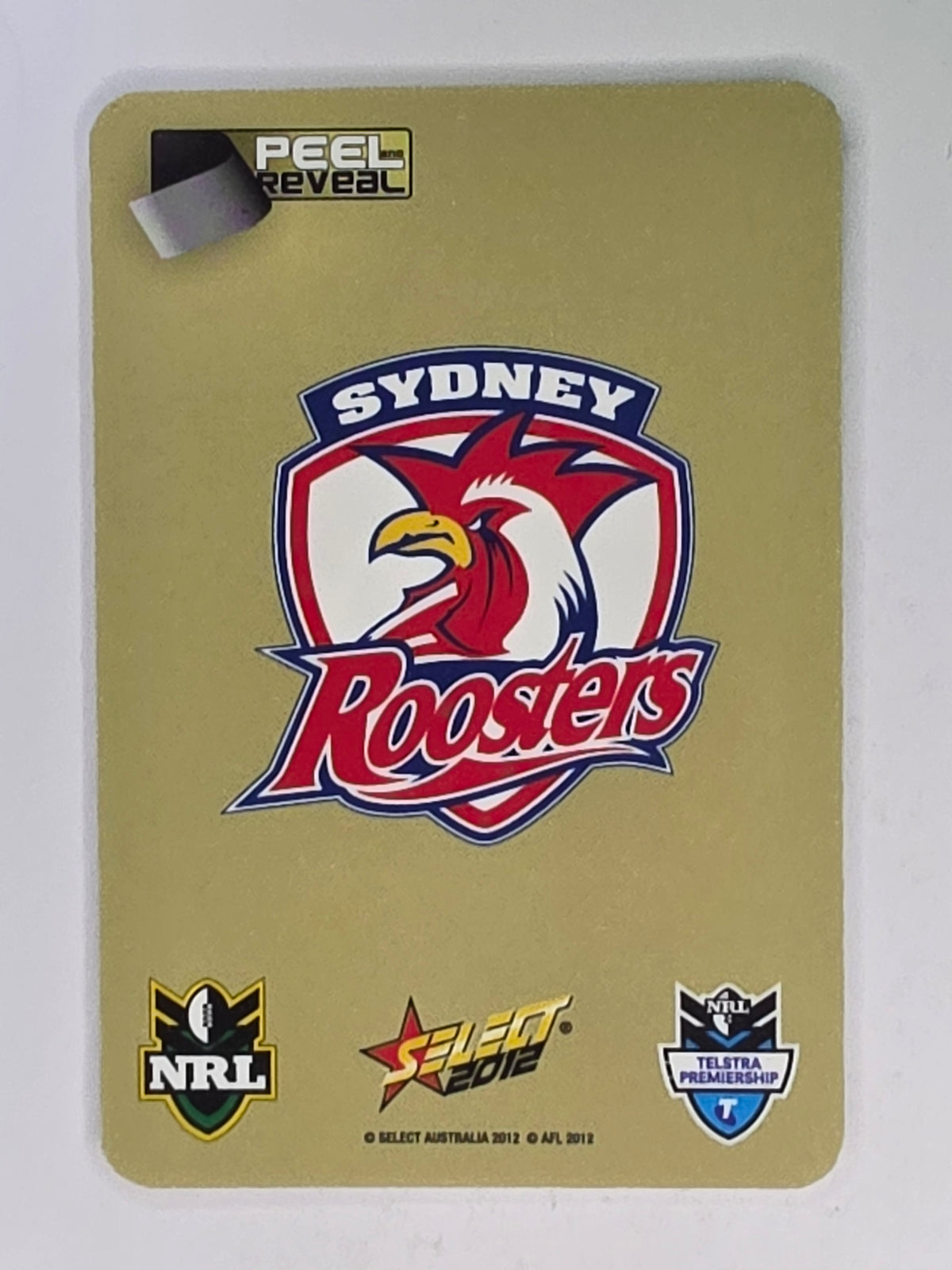 NRL 2012 Champions Gold Parallel Card #165 Mose Masoe Sydney Roosters