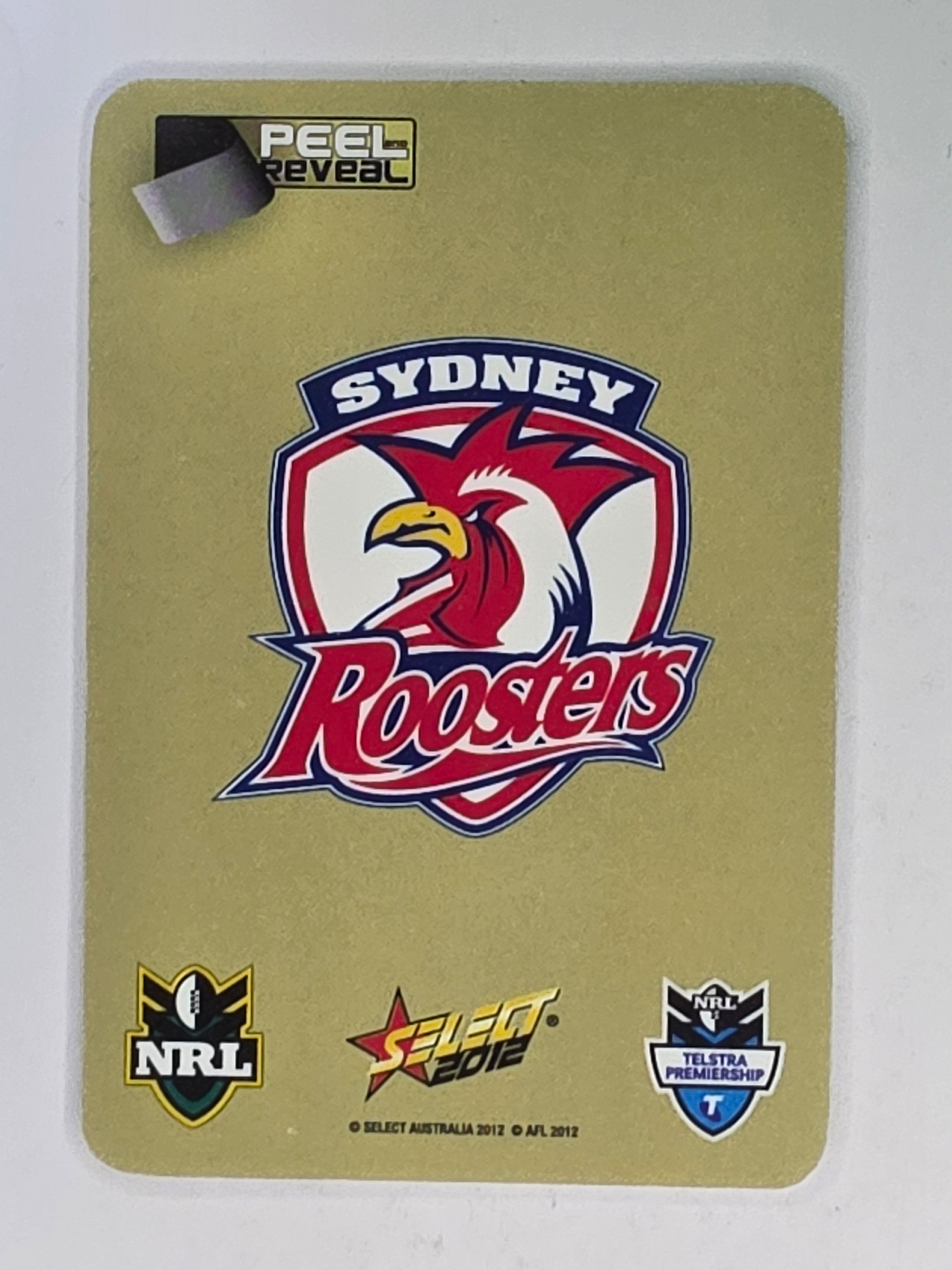 NRL 2012 Champions Gold Parallel Card #168 Frank-Paul Nuuausala Sydney Roosters