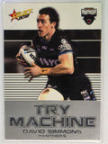 NRL 2012 Champions Try Machine #TM33 David Simmons Penrith Panthers
