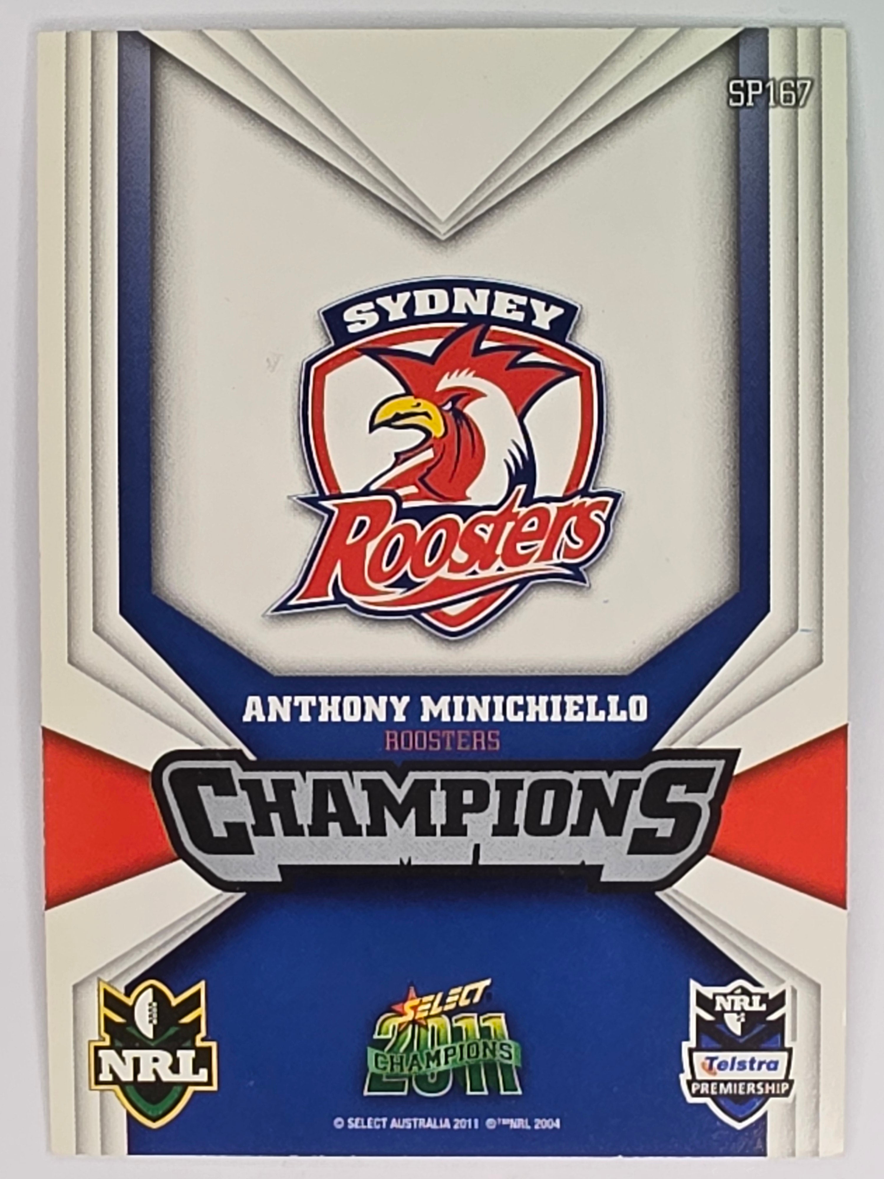 NRL 2011 Champions Silver Parallel #167 Anthony Minichiello Sydney Roosters