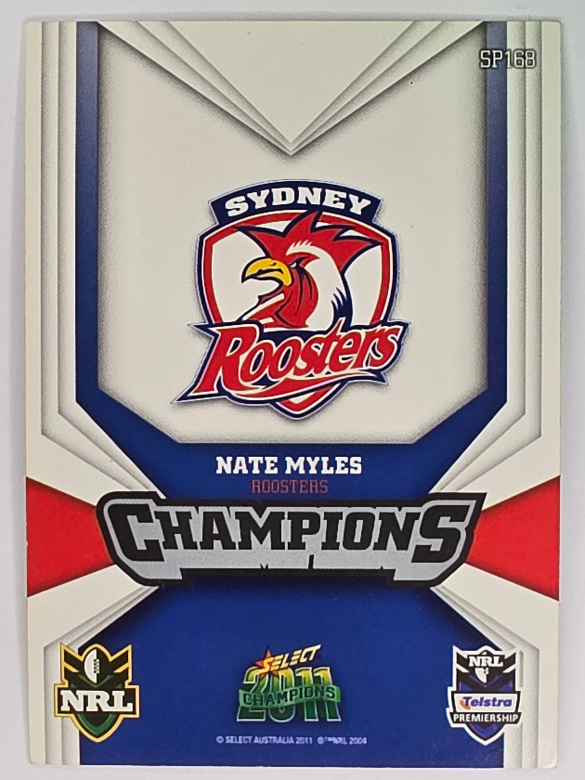NRL 2011 Champions Silver Parallel #168 Nate Myles Sydney Roosters