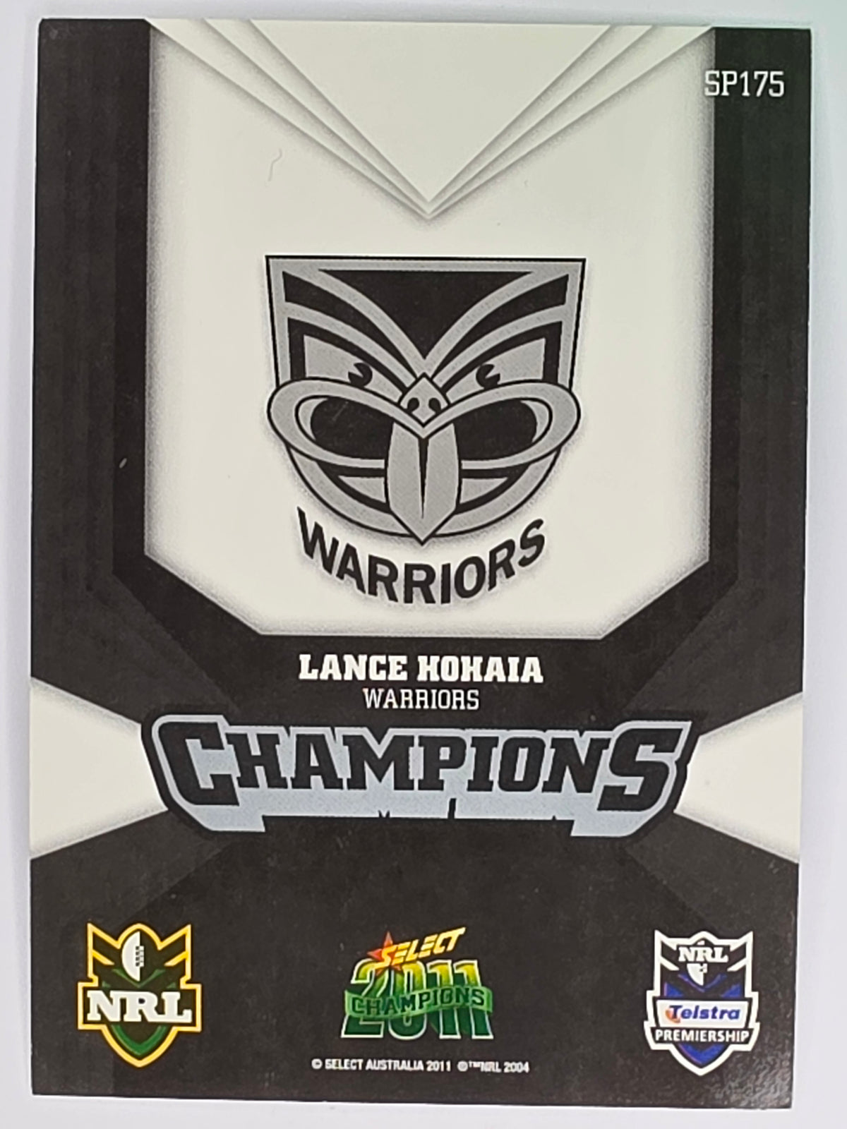 NRL 2011 Champions Silver Parallel #175 Lance Hohaia New Zealand Warriors