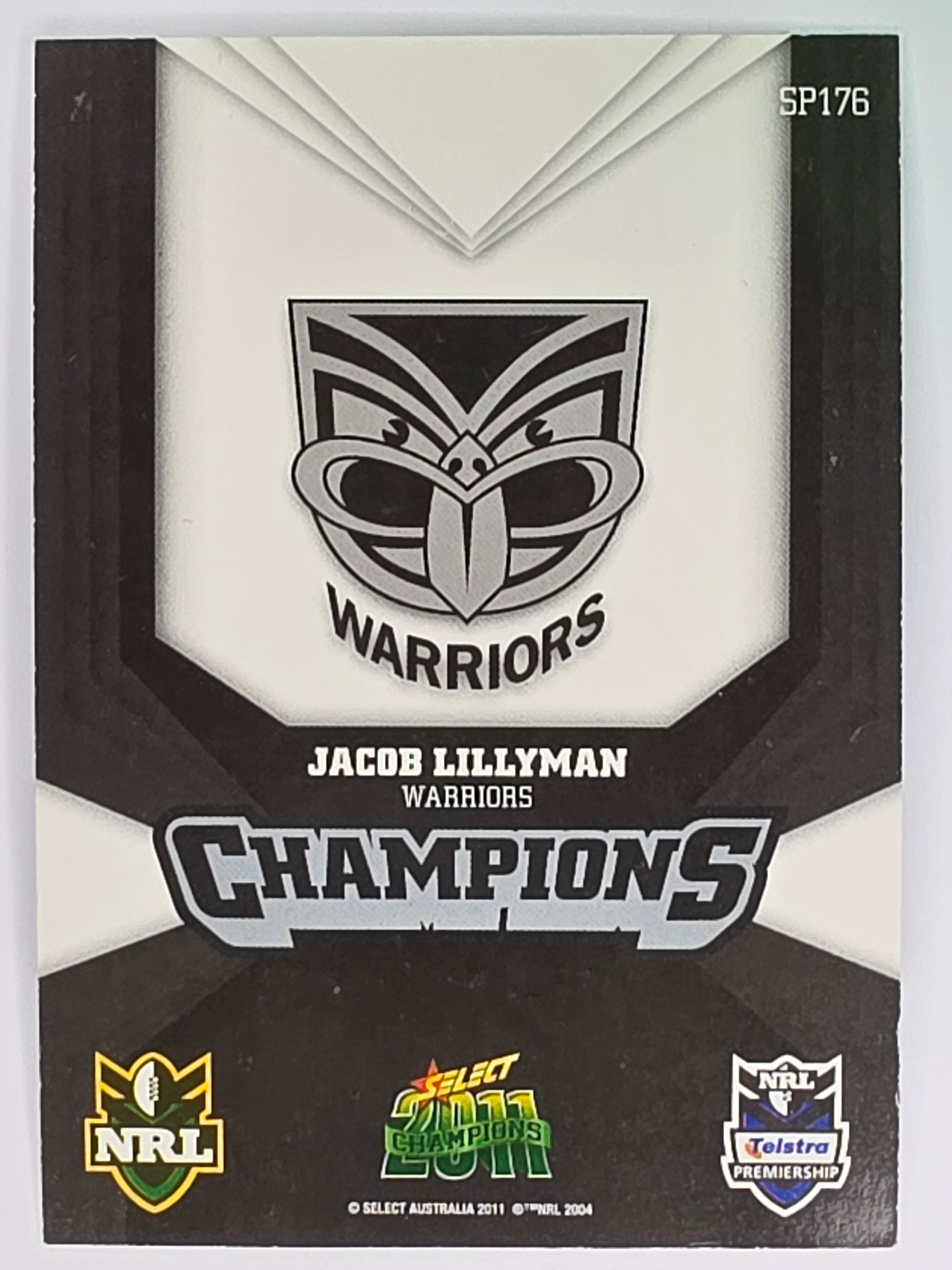 NRL 2011 Champions Silver Parallel #176 Jacob Lillyman New Zealand Warriors
