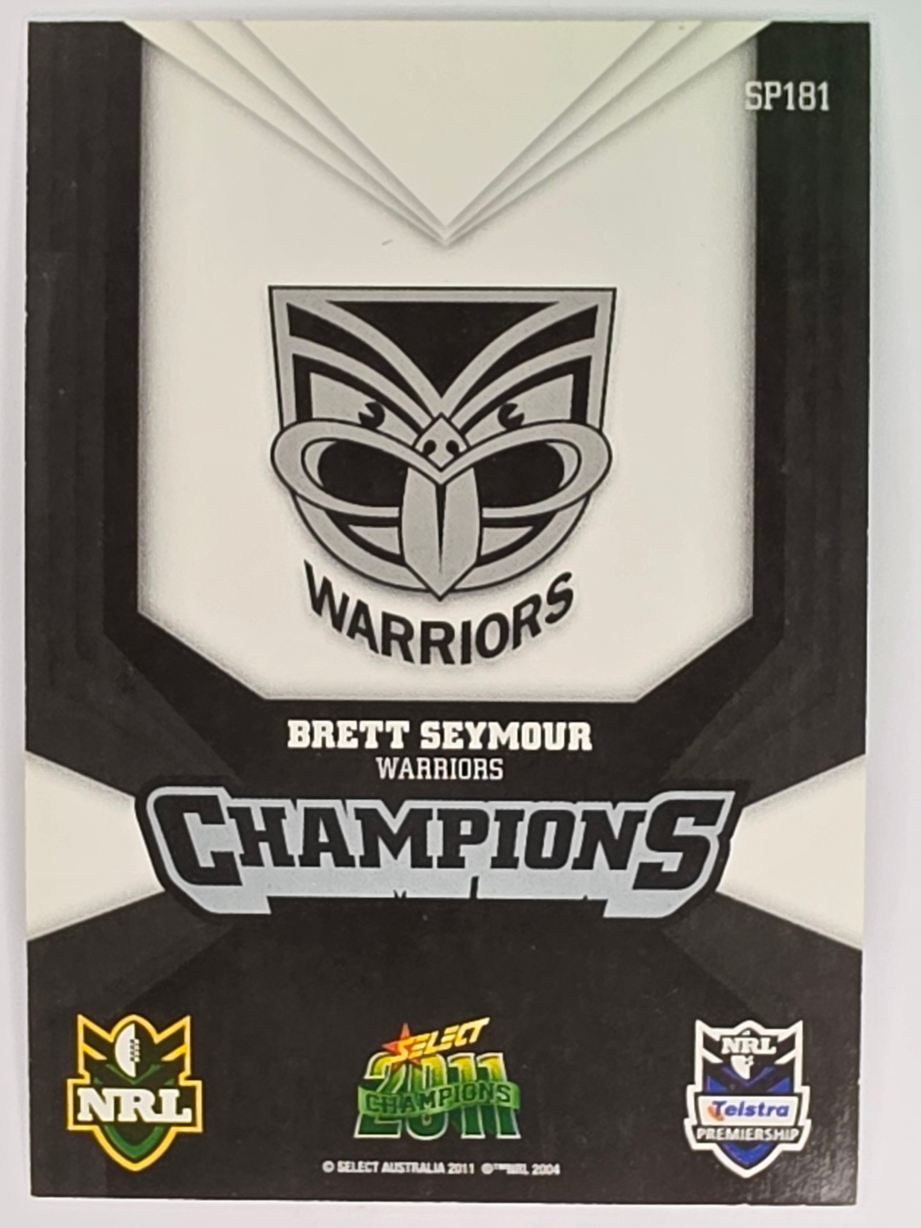 NRL 2011 Champions Silver Parallel #181 Brett Seymour New Zealand Warriors