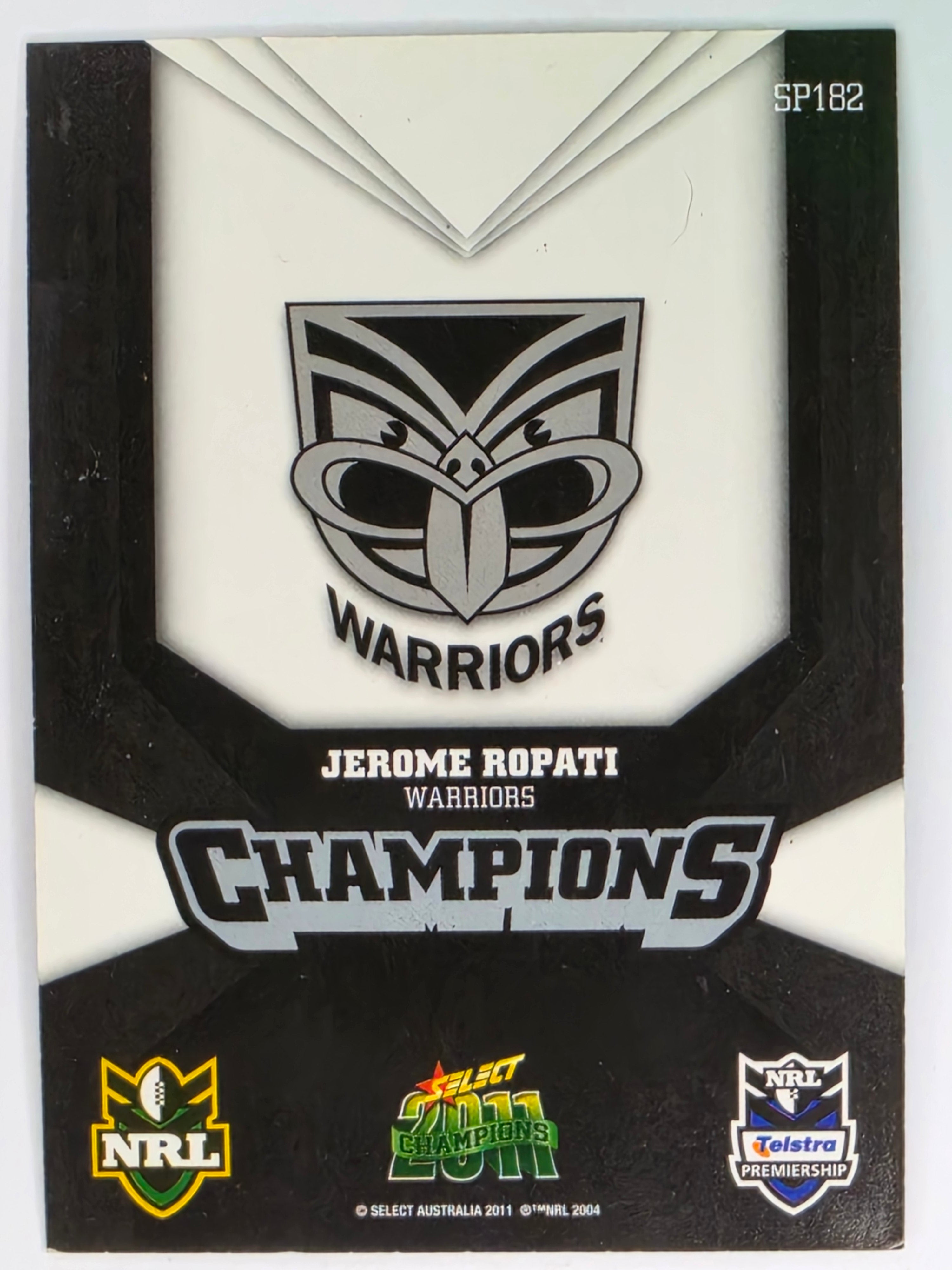 NRL 2011 Champions Silver Parallel #182 Jerome Ropati New Zealand Warriors