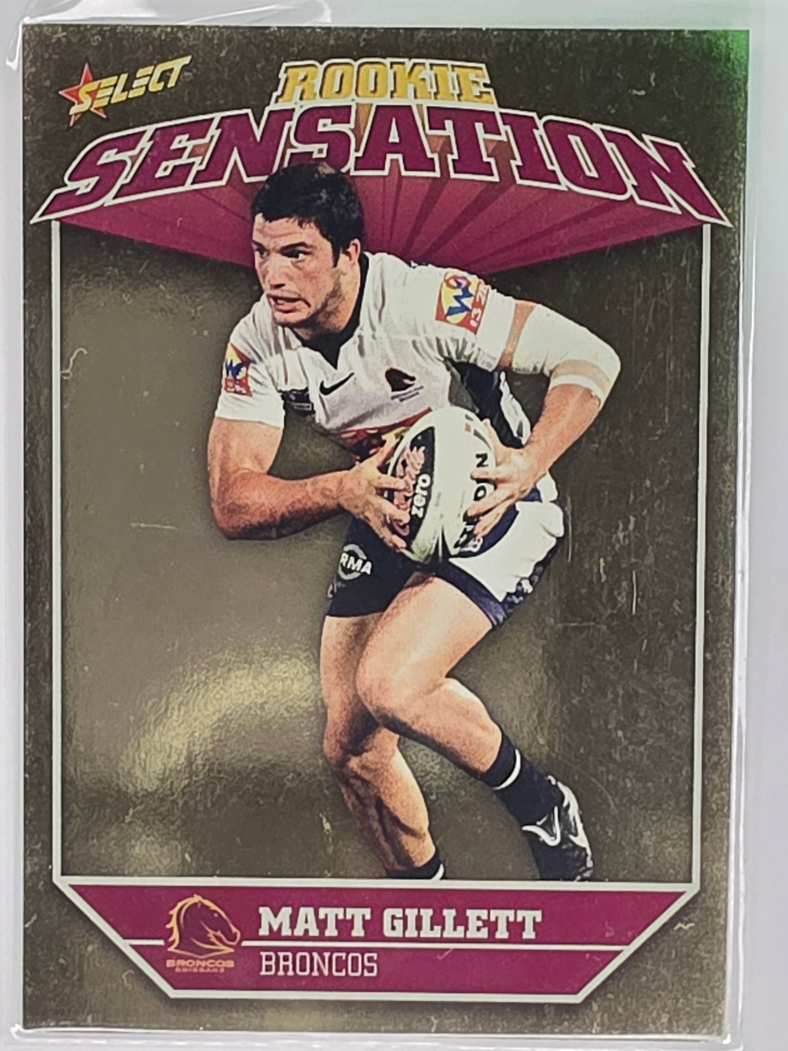 NRL 2011 Champions Rookie Sensation #RS1 Matt Gillett Brisbane Broncos