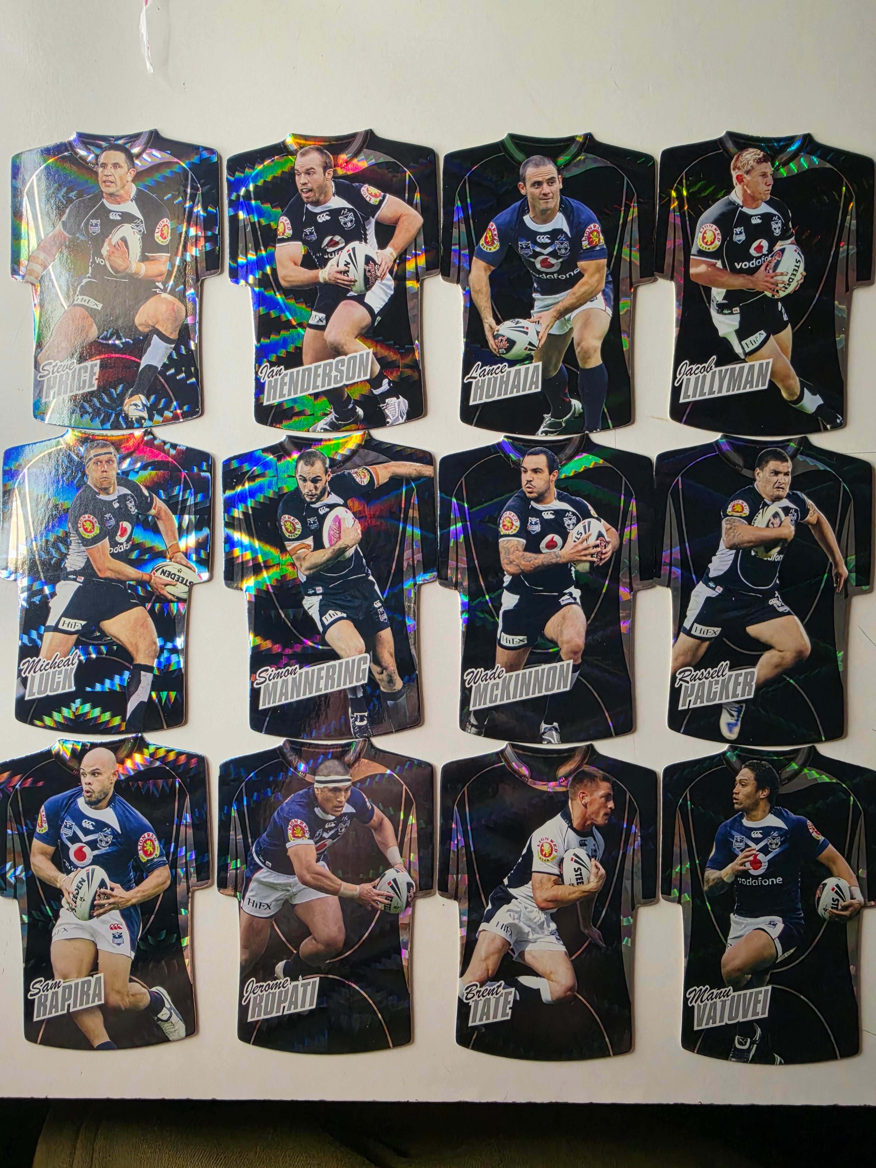 NRL 2010 Champions Parallel Holofoil Jersey Team Set New Zealand Warriors